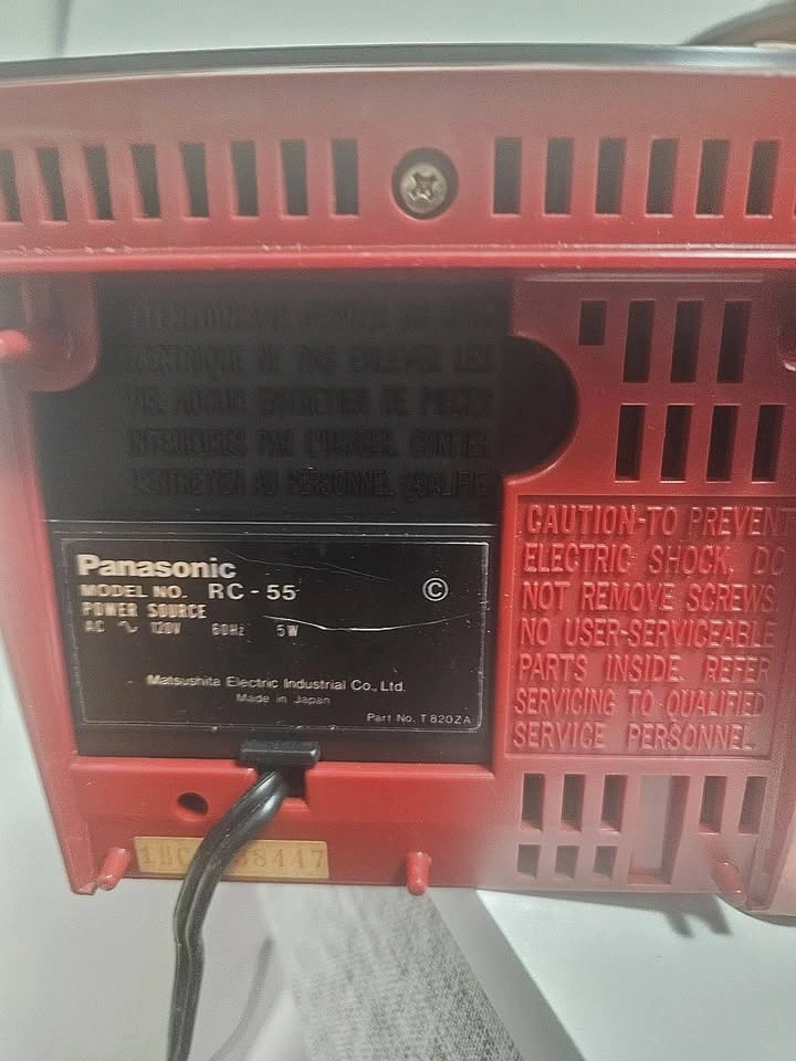 Vintage Red MCM Panasonic Clock Radio - Made in Japan - photo 3