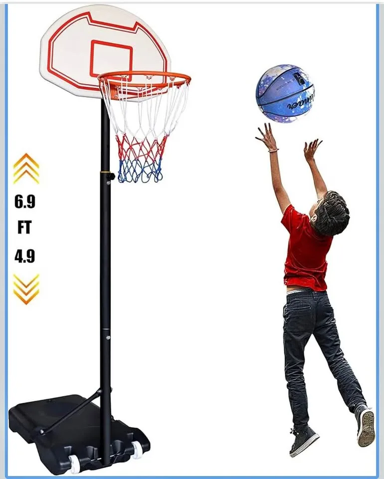 Touch Fish Kids Height-Adjustable Basketball Hoop