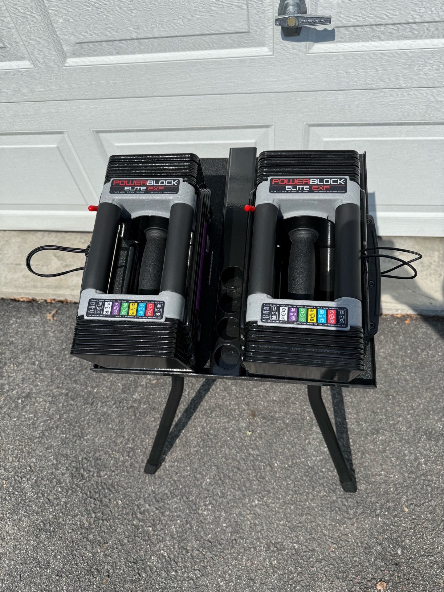 BRAND NEW PowerBlock Elite EXP Adjustable Dumbbells with Stand