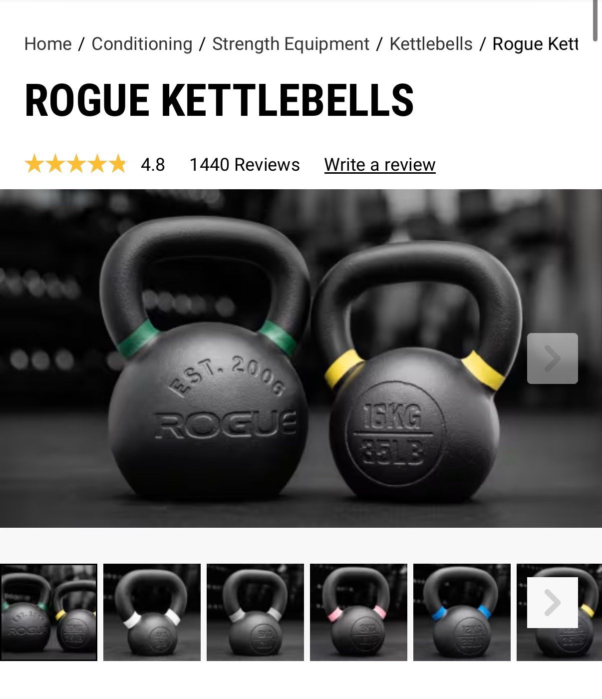 Rogue Fitness KETTLEBELLS - photo 2