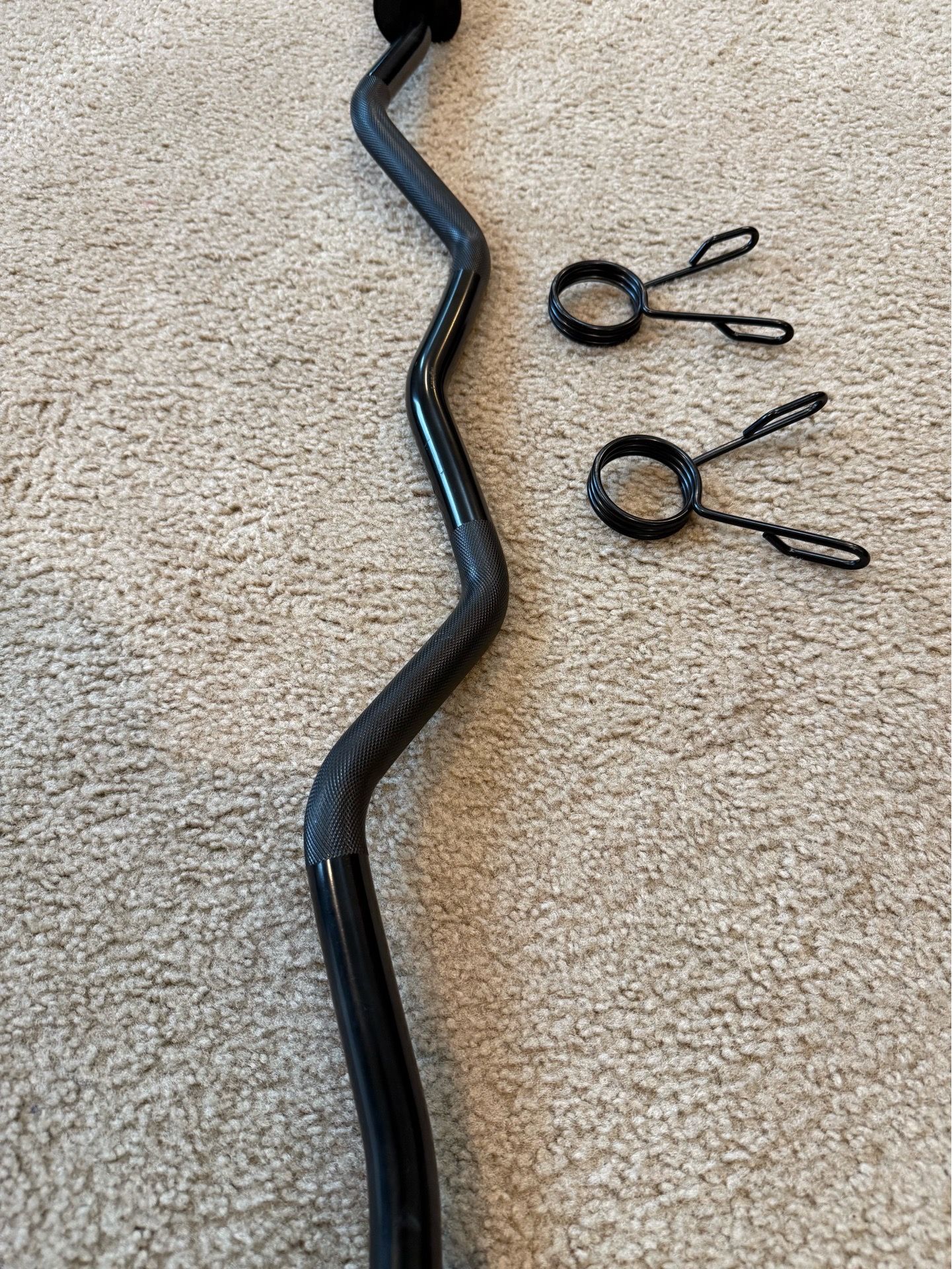 Olympic Ez Curl Barbell with collars - photo 5