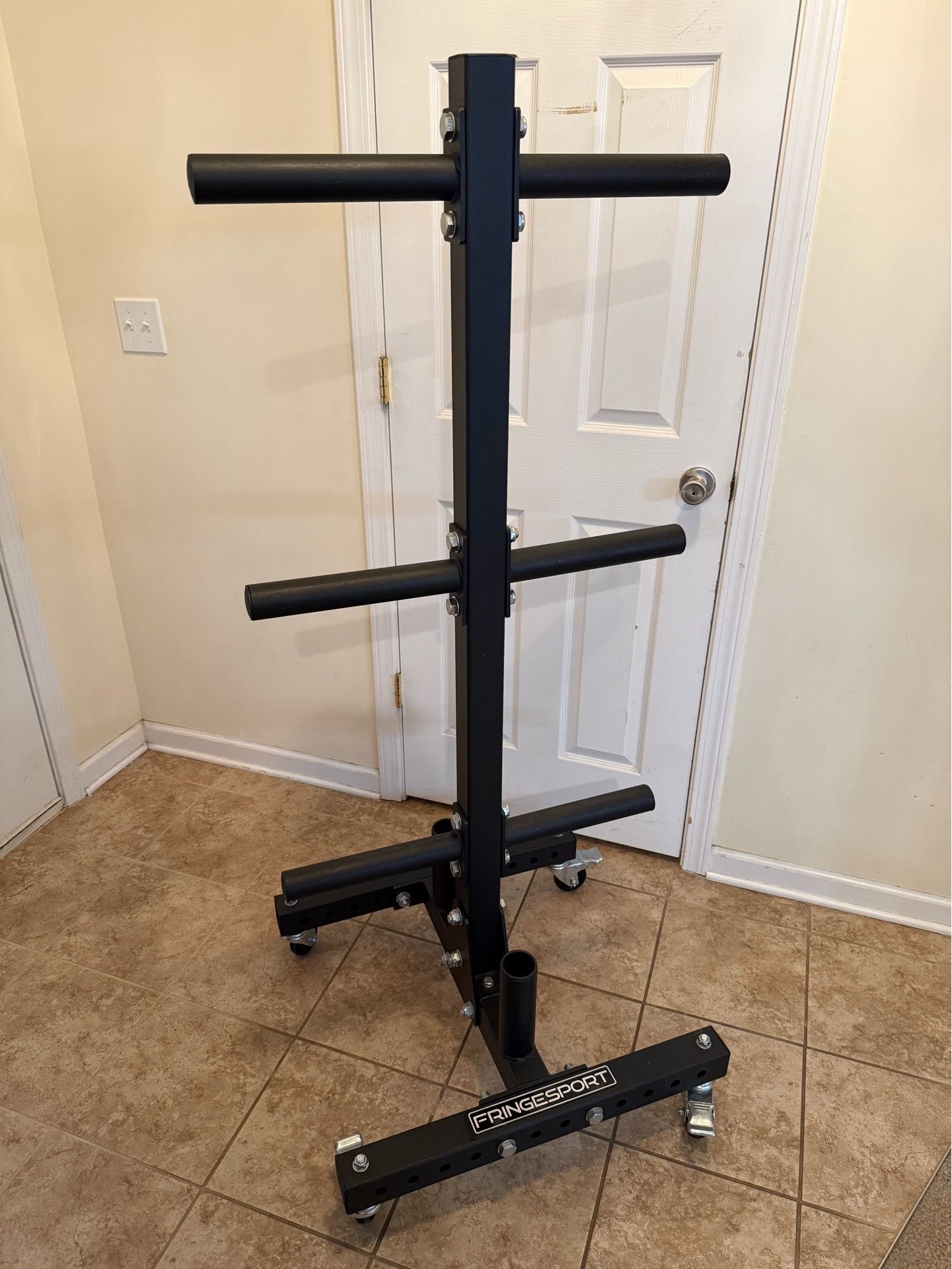 Fringe Sport Olympic Weight Plate & Barbell Storage Tree