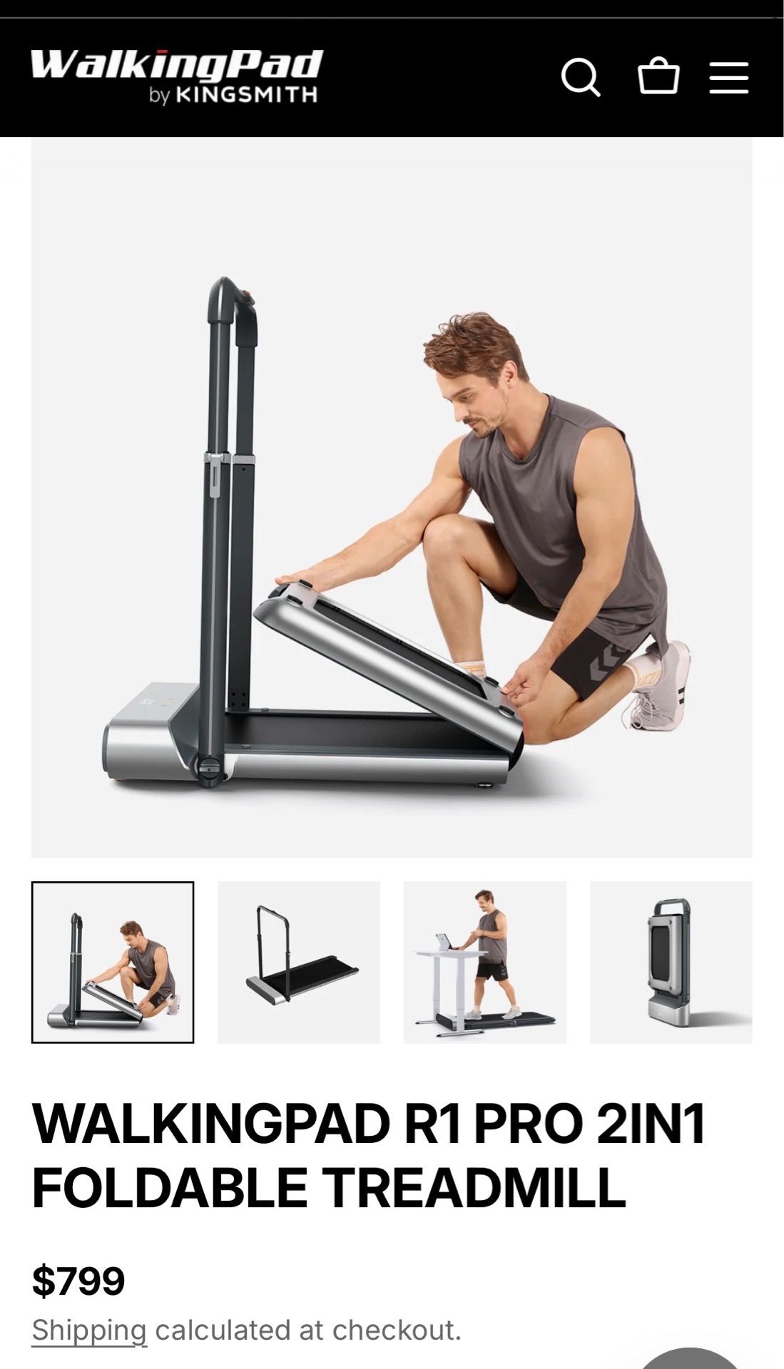 KINGSMITH Walking Pad Folding Treadmill - photo 2