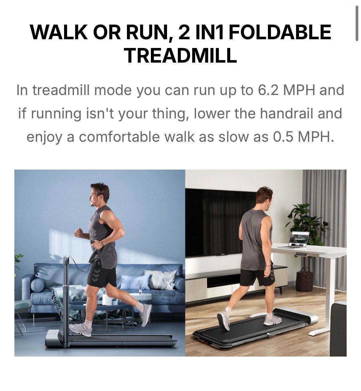 KINGSMITH Walking Pad Folding Treadmill - photo 3