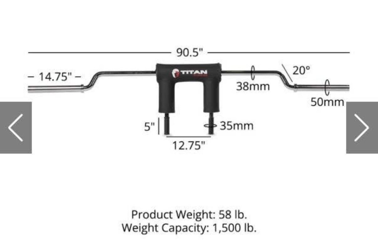 Titan Fitness SSB Safety Squat Barbell - photo 4