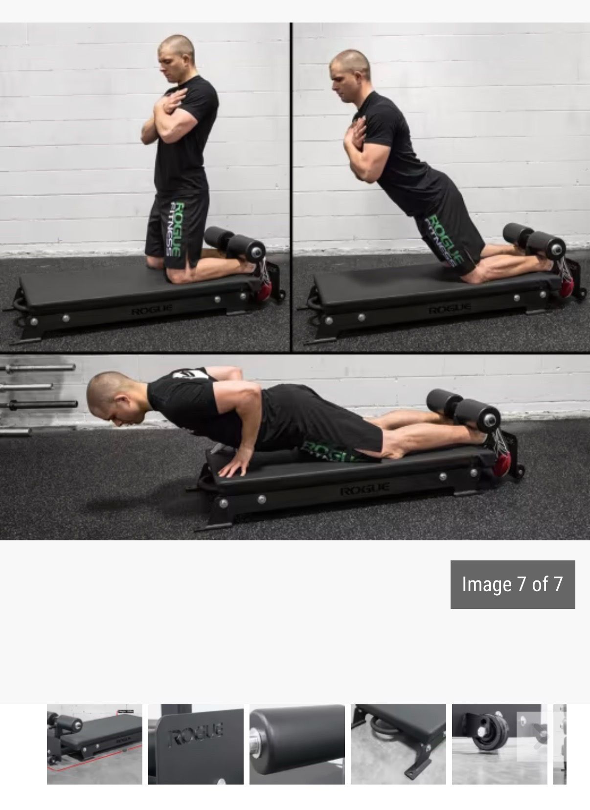 Rogue Fitness Floor Glute Developer GHD Nordic Bench - photo 3