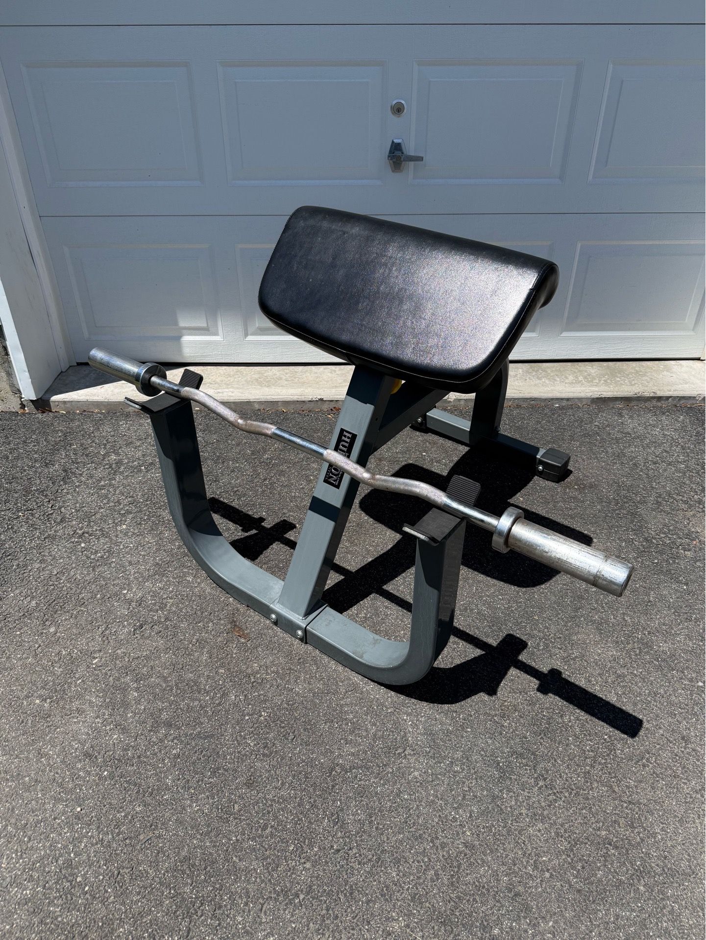 Hudson Steel commercial gym preacher curl bench with Olympic eas - photo 4