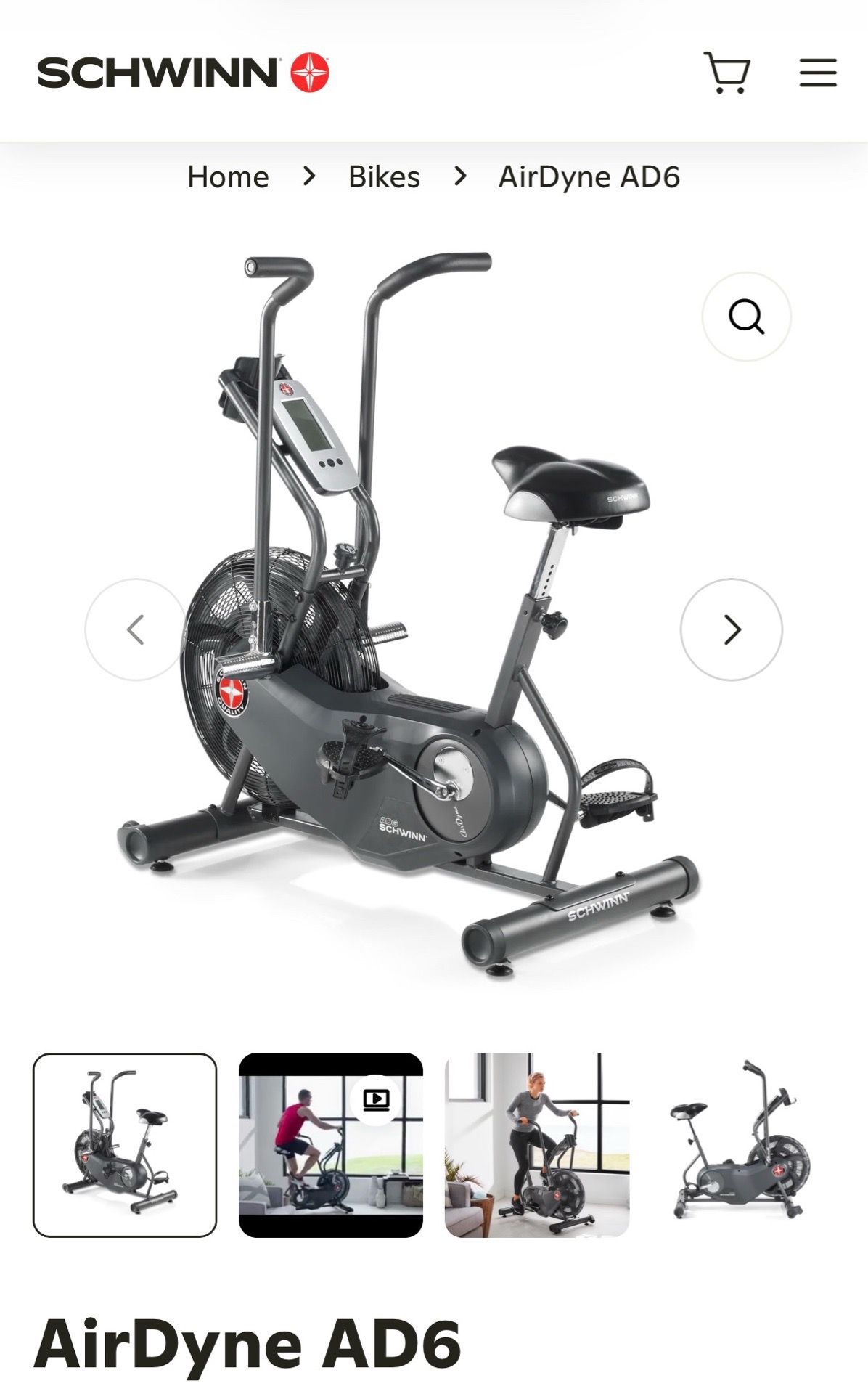 Schwinn AirDyne AD6 Assault fan air bike - photo 2