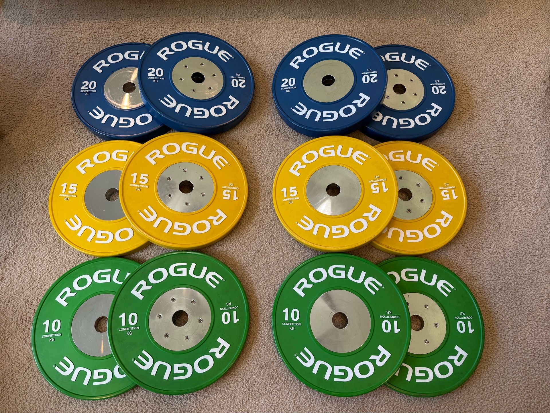 Rogue Fitness KG COMPETITION CALIBRATED OLYMPIC BUMPER WEIGHT PL