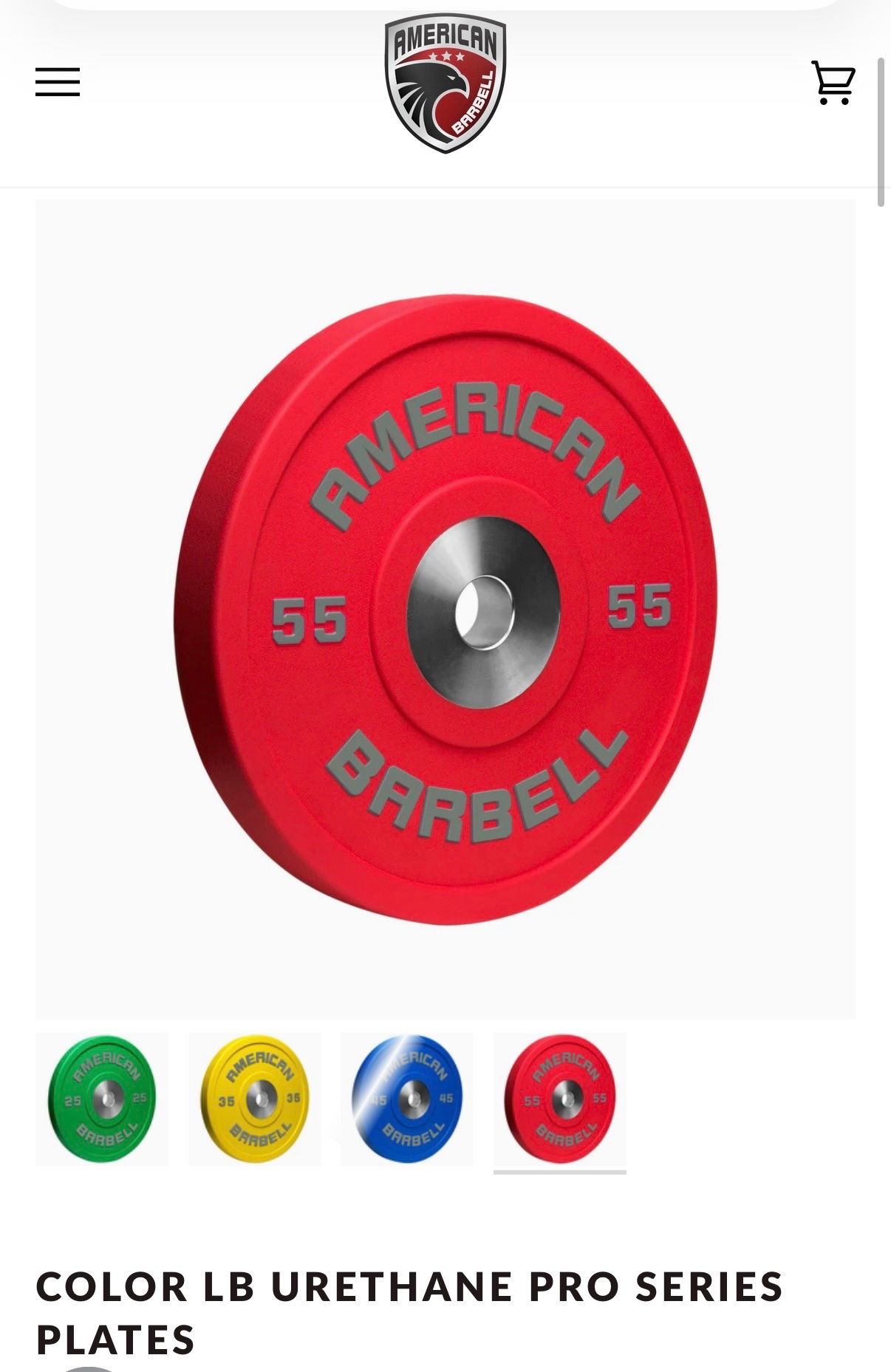 American Barbell Urethane Olympic Weight Plates - photo 2