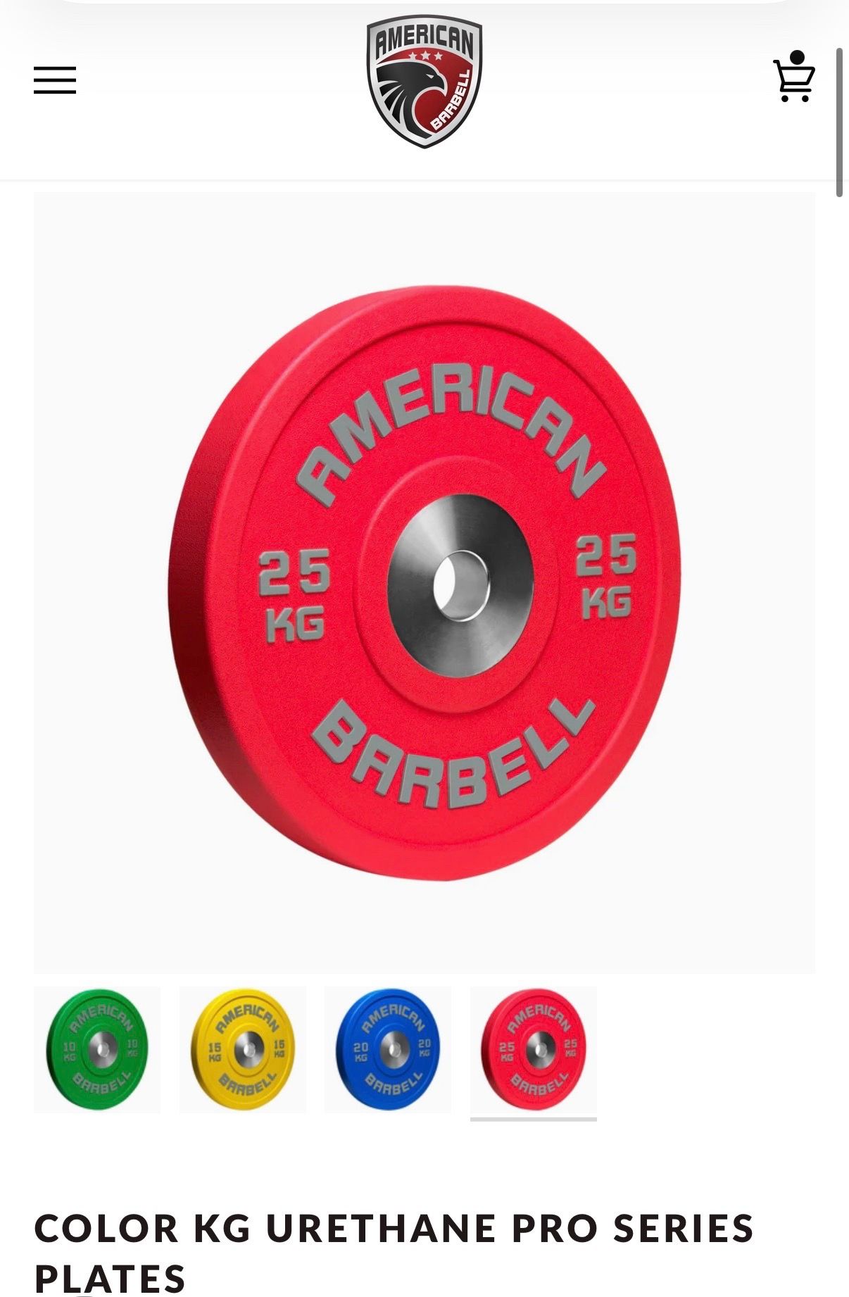 American Barbell Urethane Olympic Weight Plates - photo 3