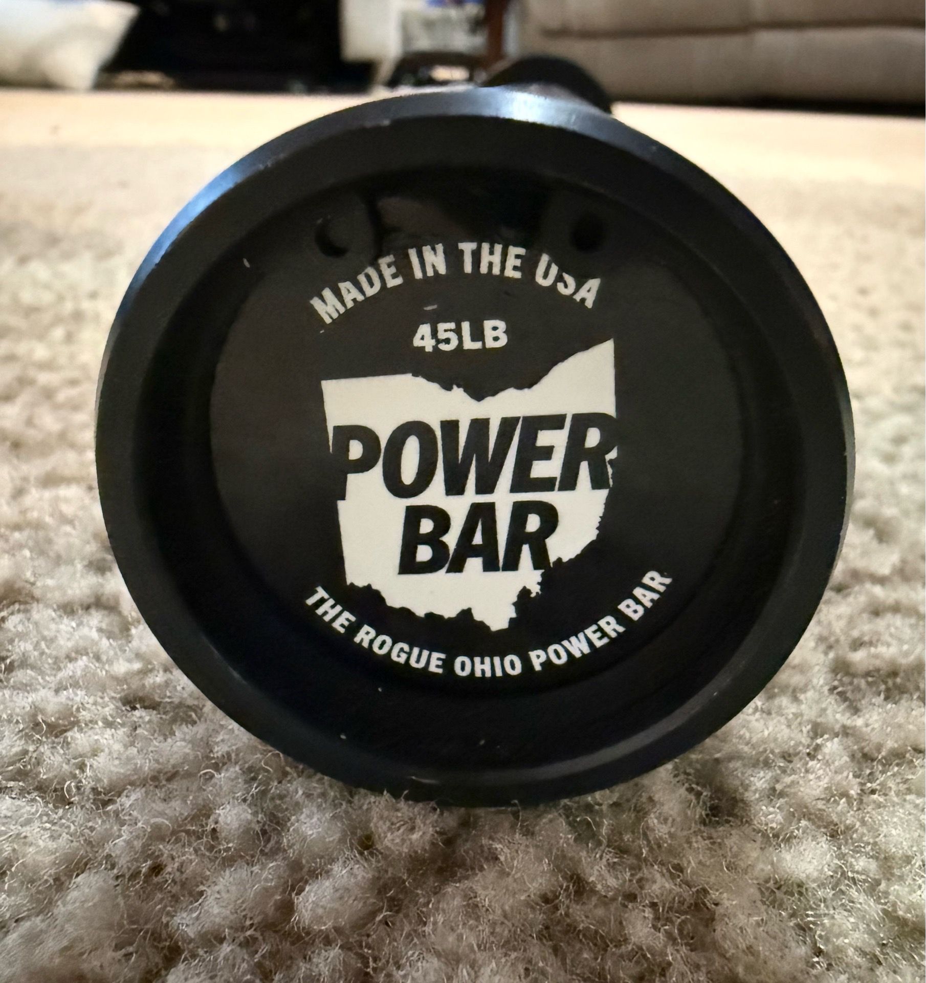 Rogue Fitness Ohio power Olympic barbell in Cerakote