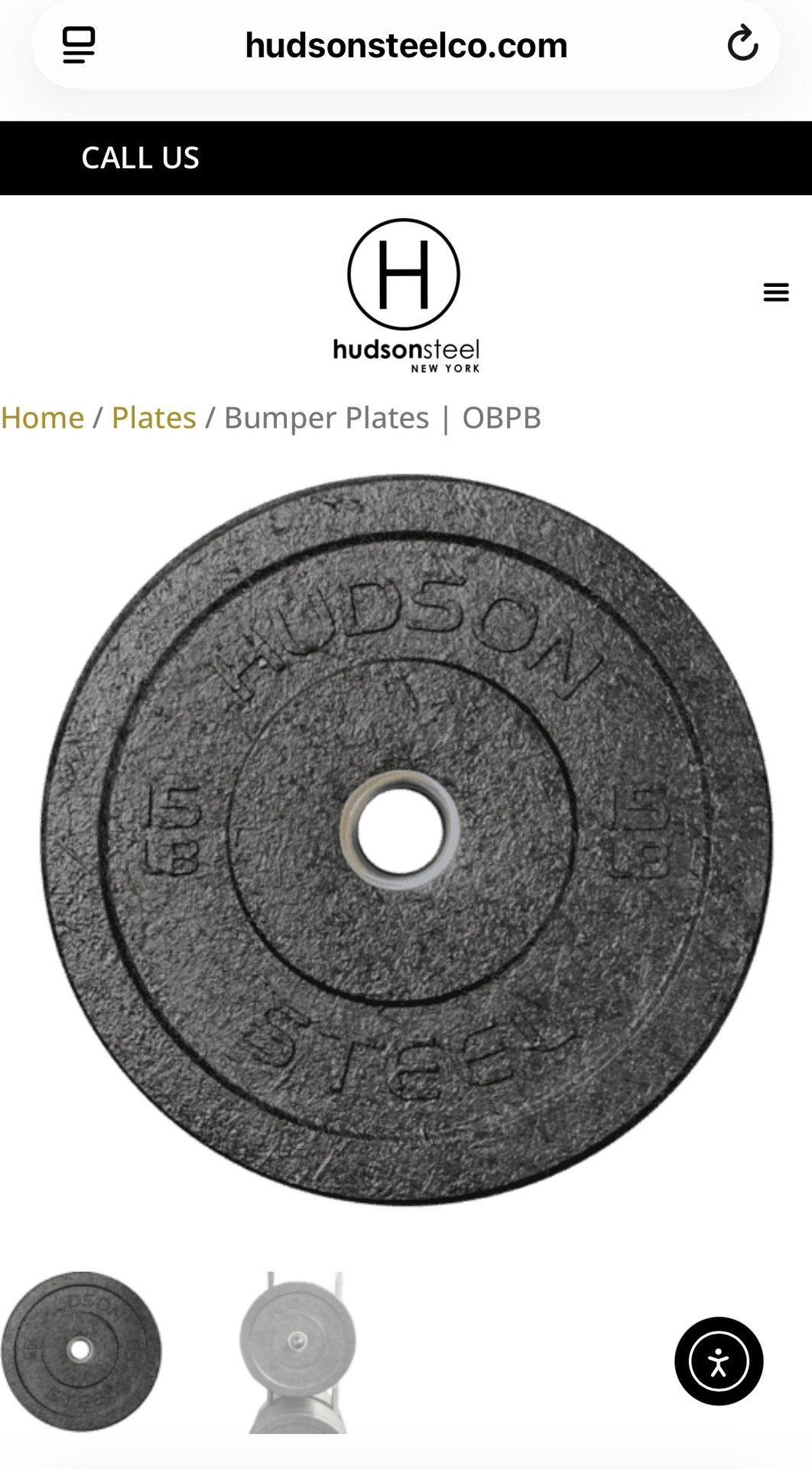 Hudson Steel Rubber Olympic Bumper Plates - photo 2