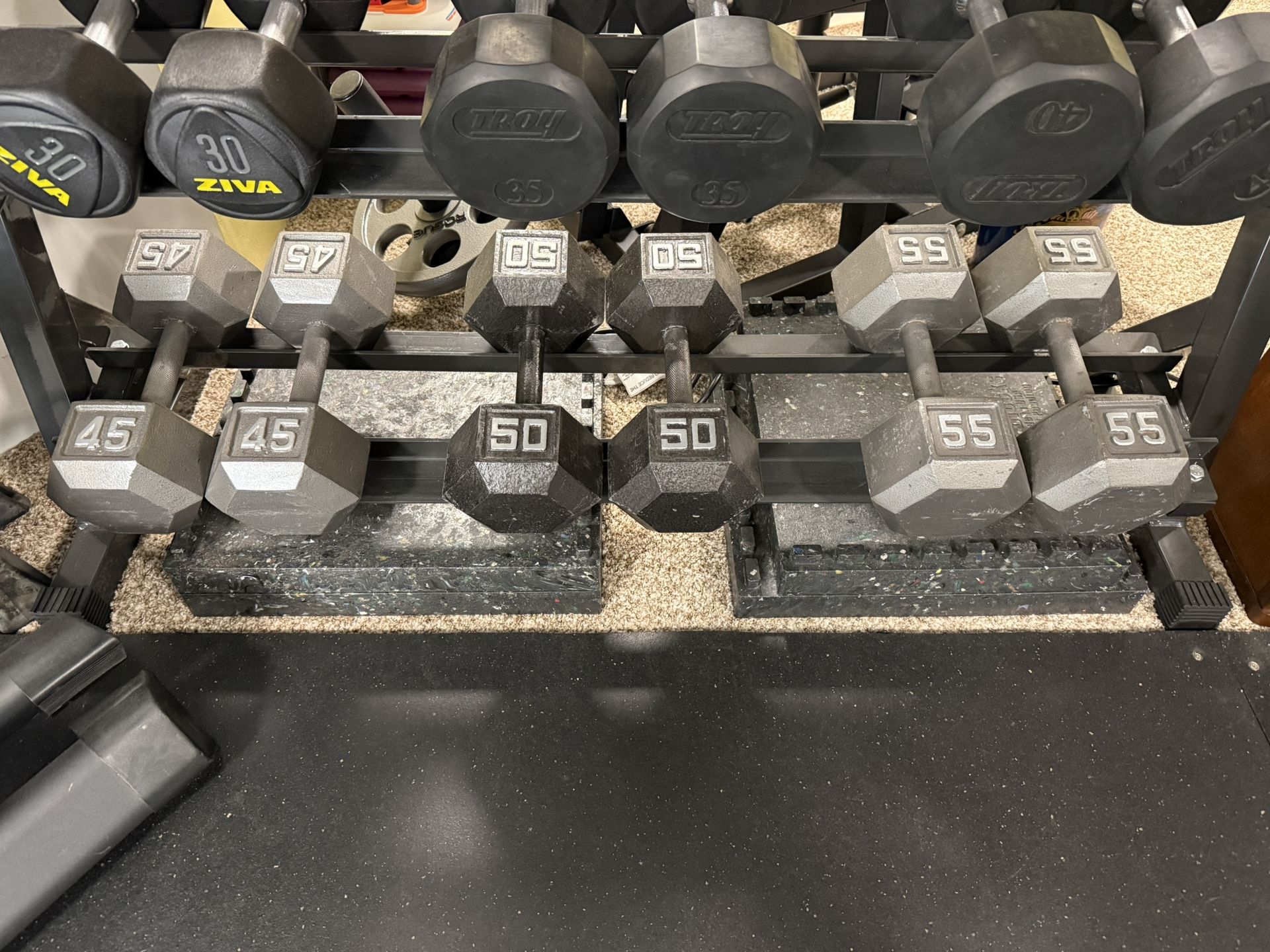 Steel Hex Dumbbells