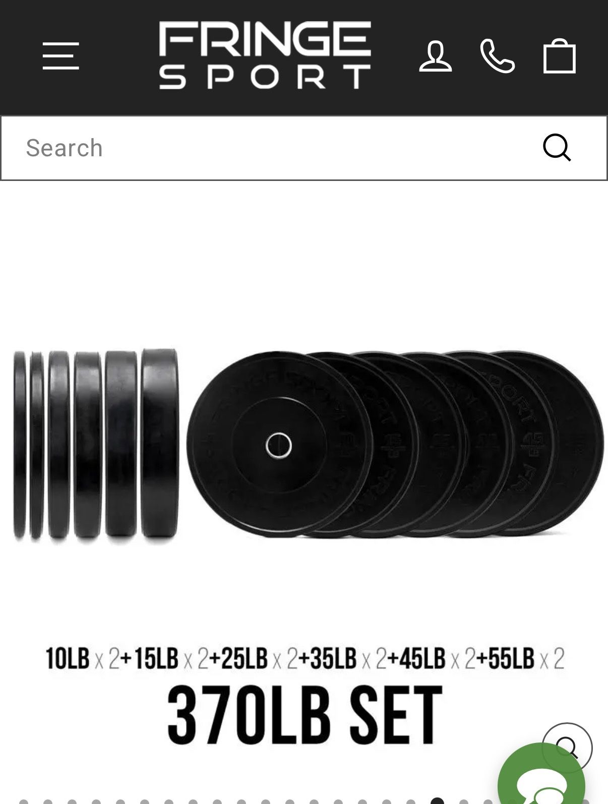 Full Fringe Sport Olympic Bumper Plate Weight Set - photo 2