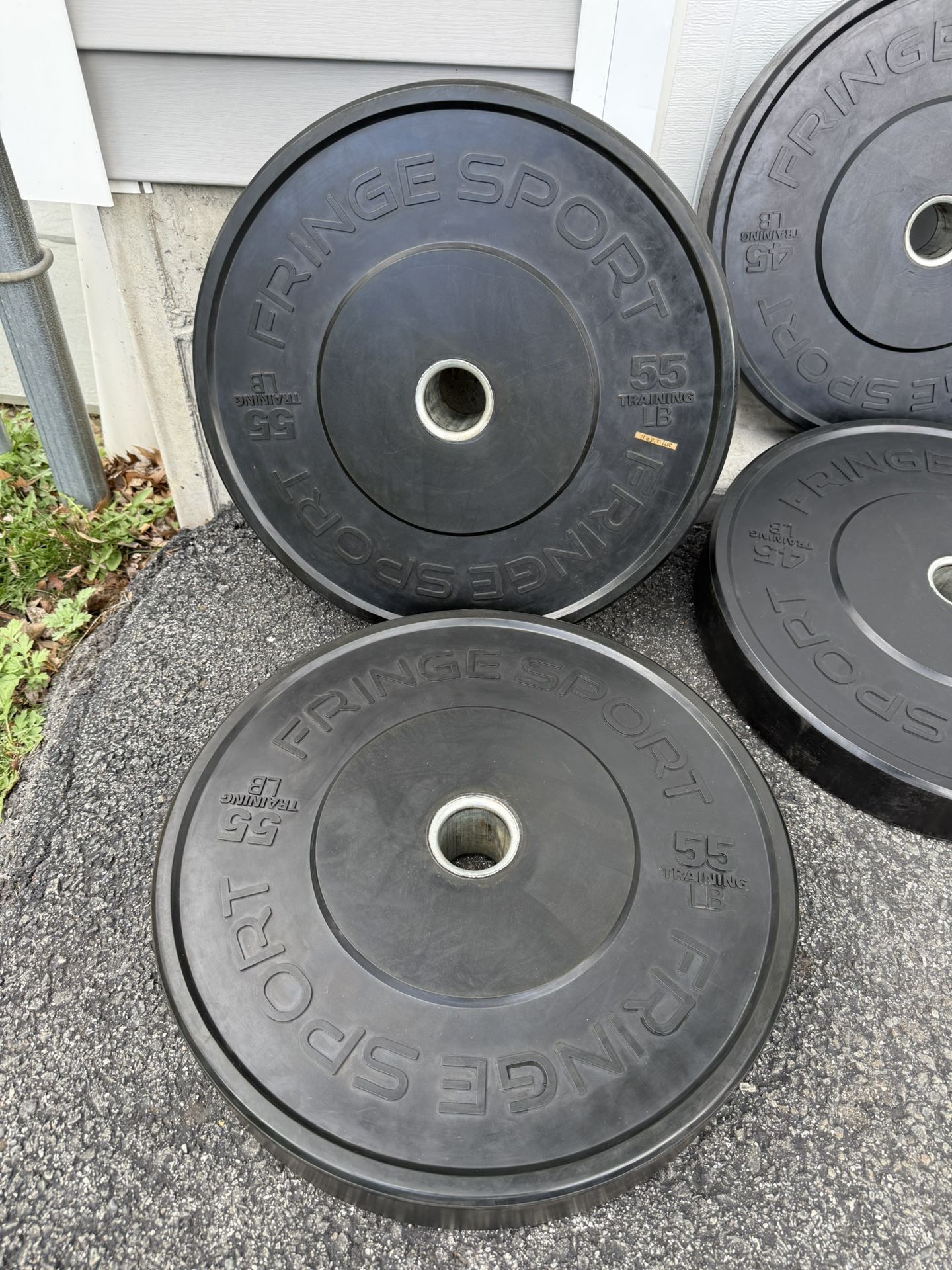 Full Fringe Sport Olympic Bumper Plate Weight Set - photo 4