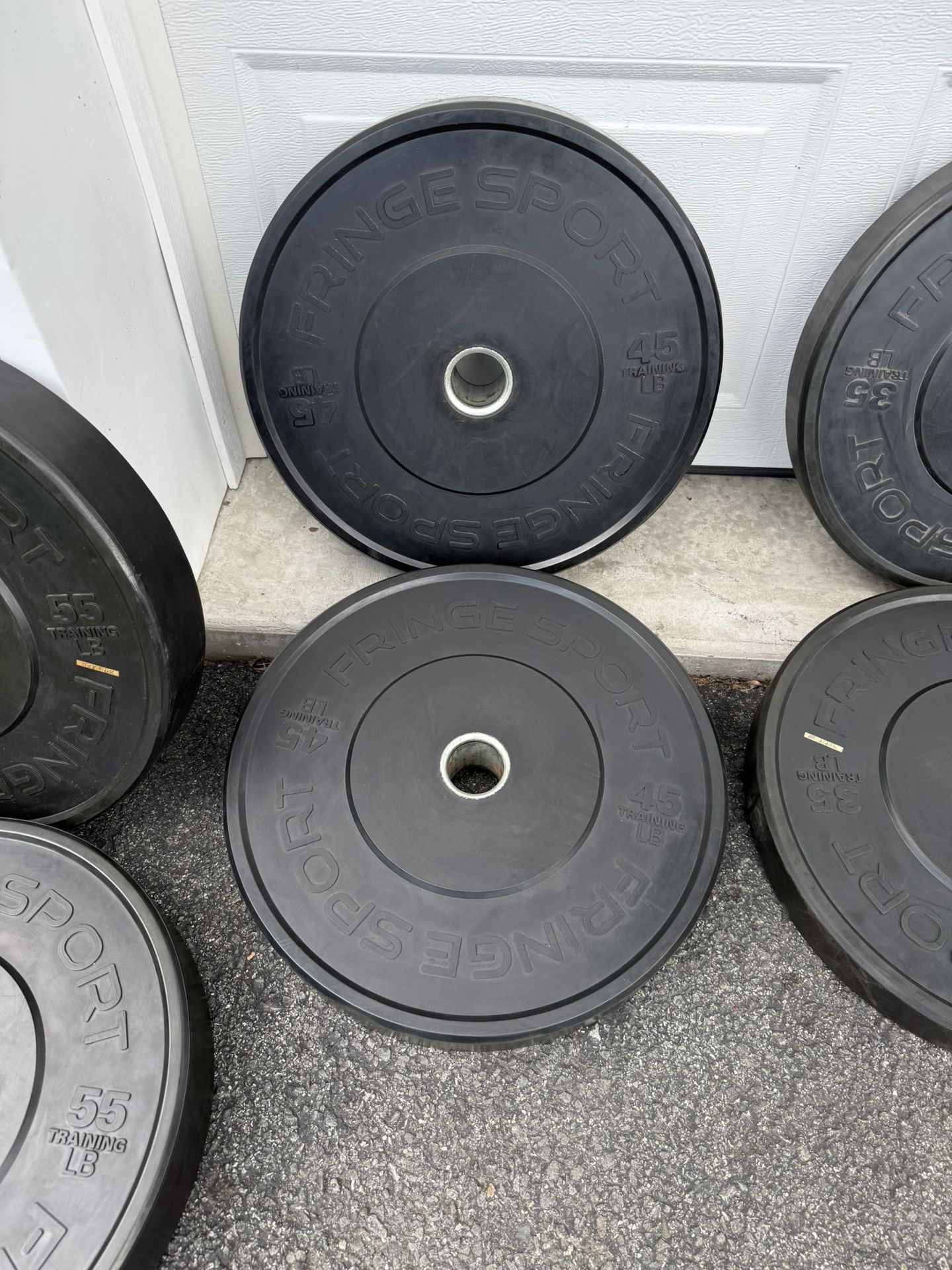Full Fringe Sport Olympic Bumper Plate Weight Set - photo 5