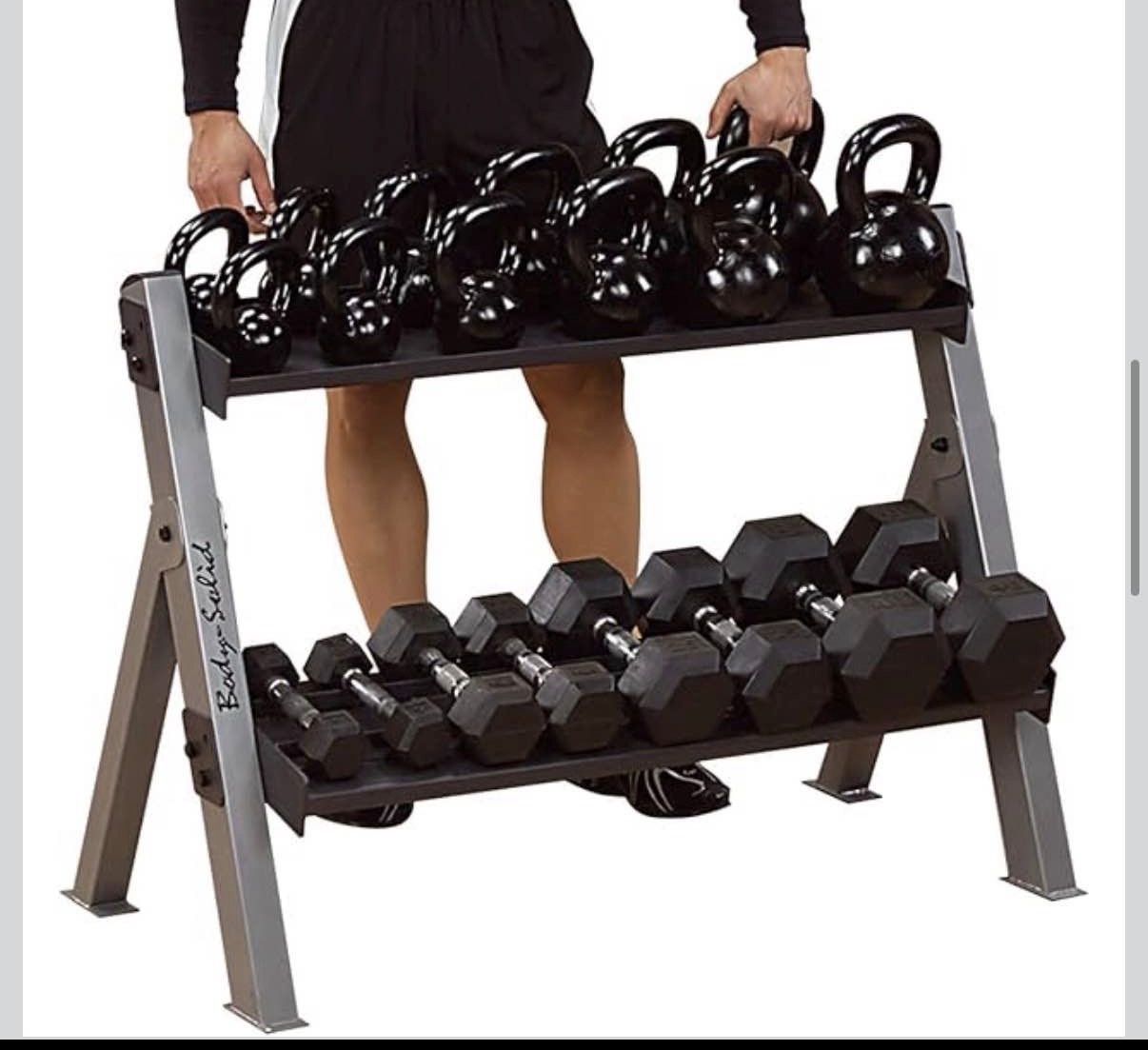 Body Solid Dumbbell And Kettlebell Storage Rack - photo 2