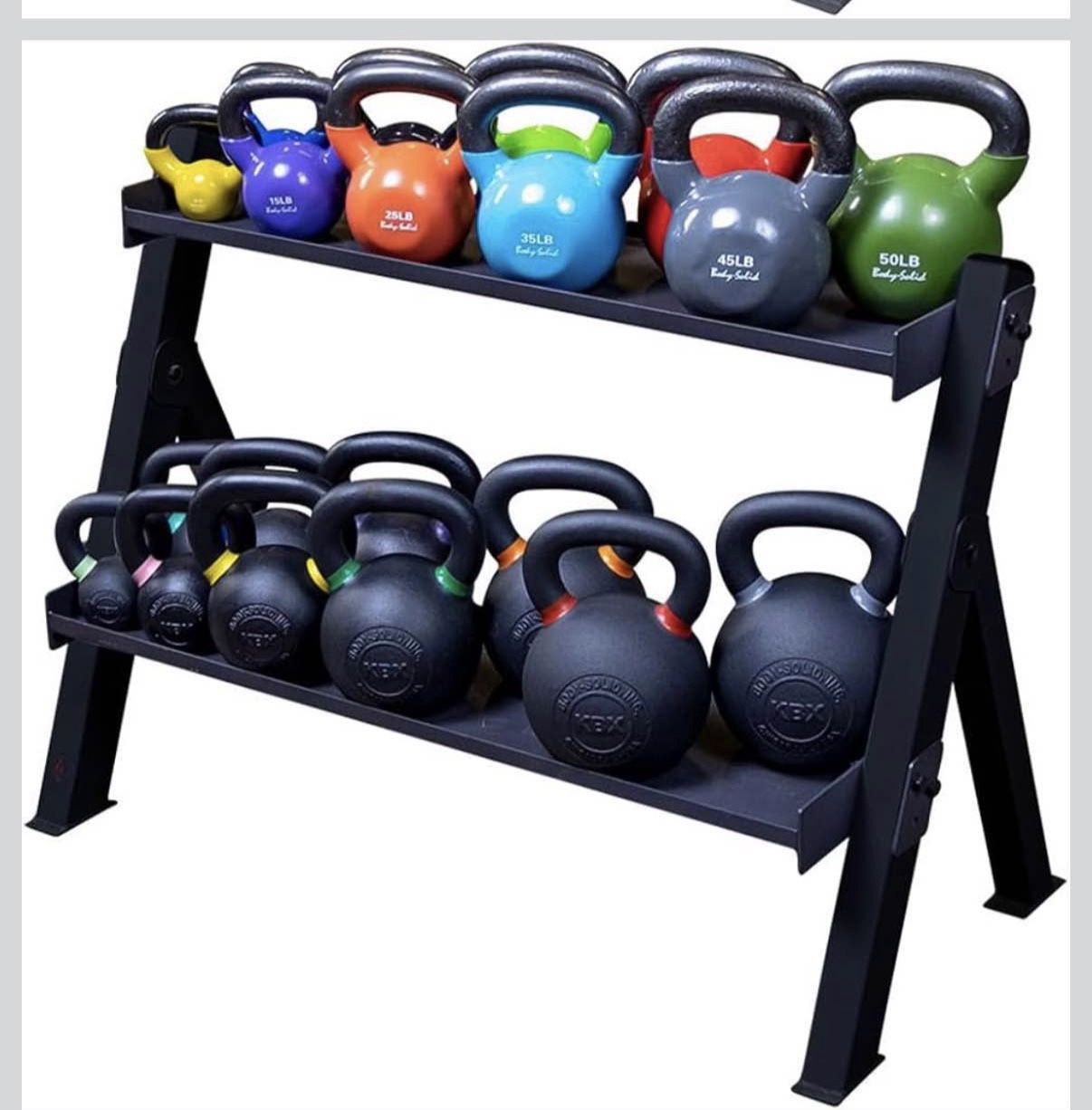 Body Solid Dumbbell And Kettlebell Storage Rack - photo 3