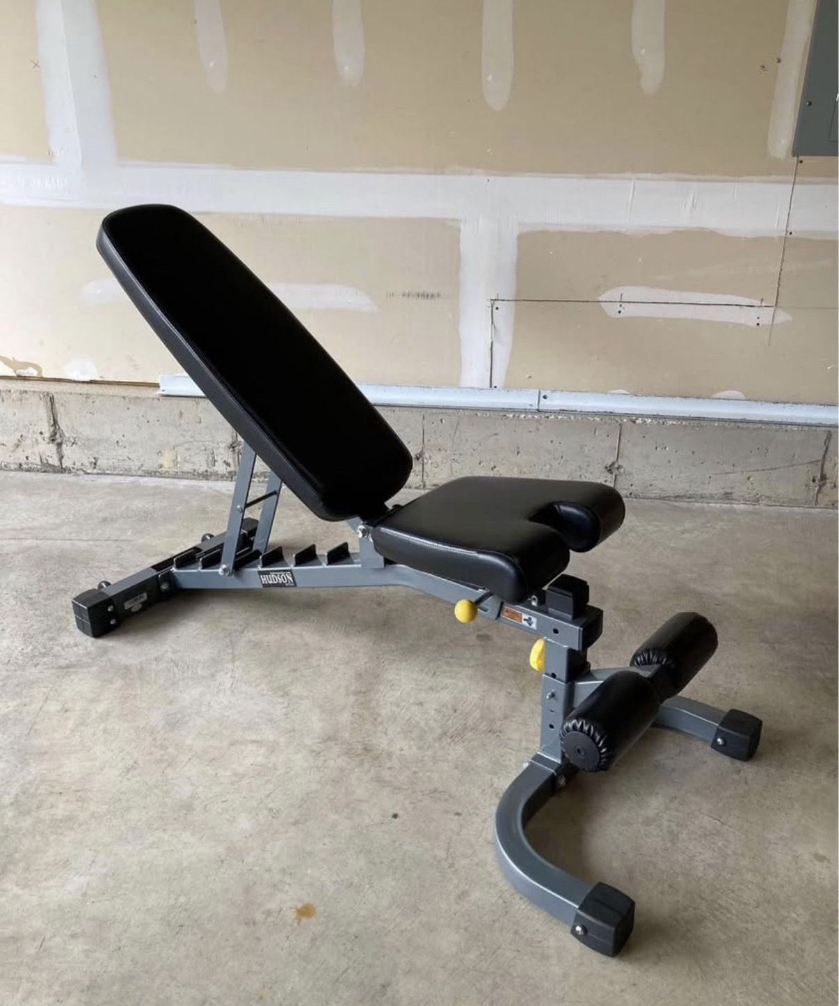 Hudson Steel commercial adjustable gym weight bench FID with whe