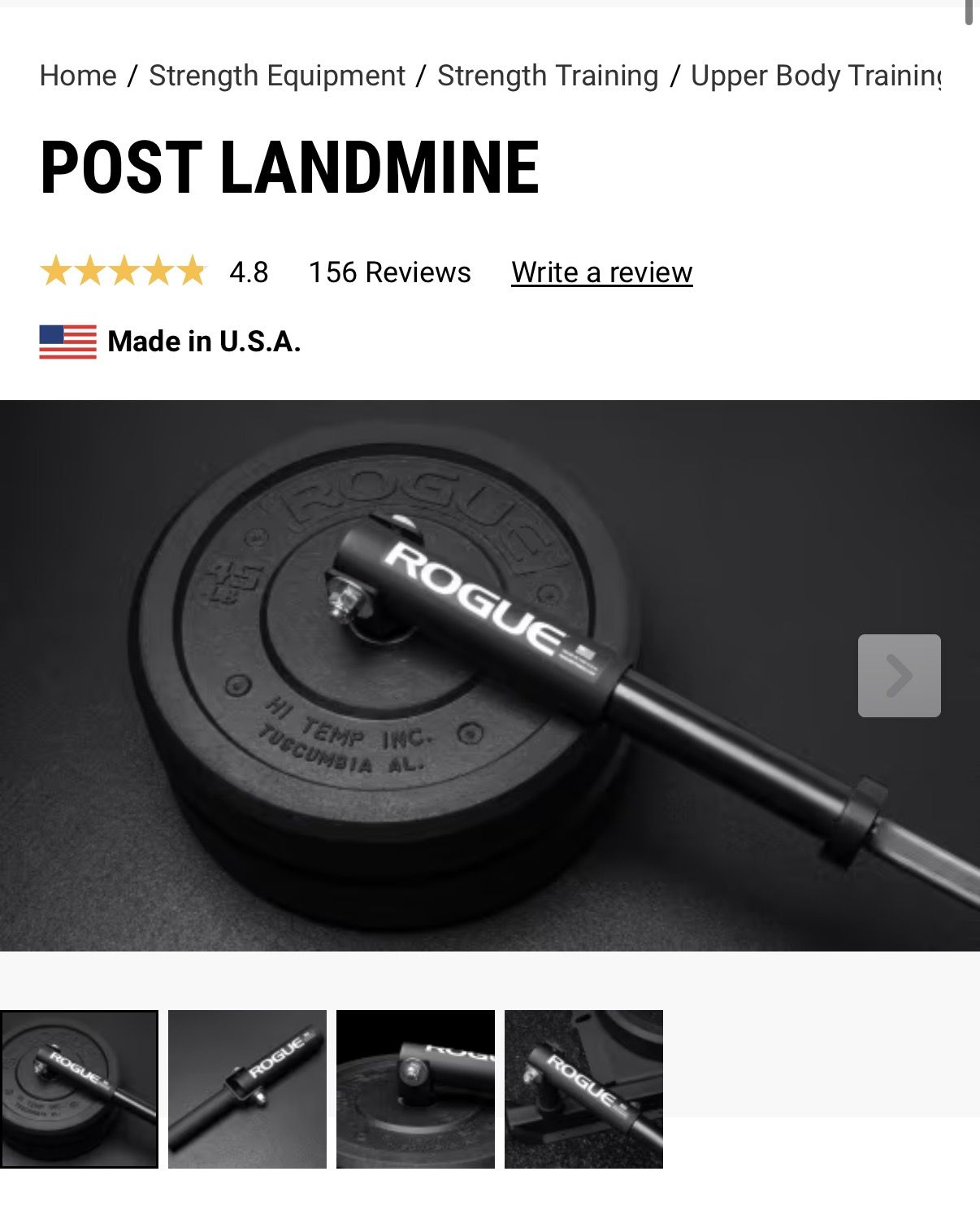 Rogue Fitness Post Landmine Attachment - photo 2
