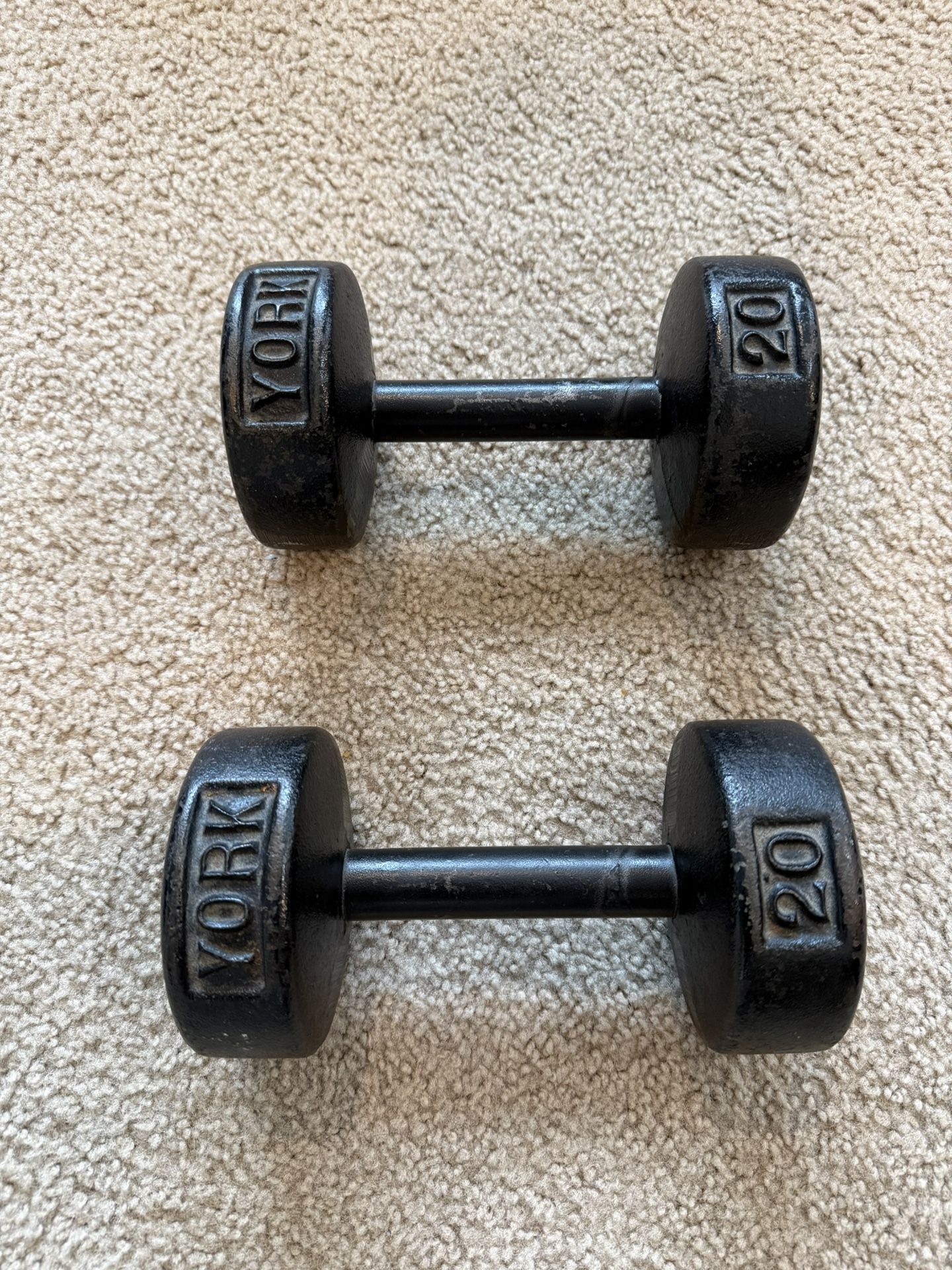 Vintage York Roundhead Dumbbells - photo 2