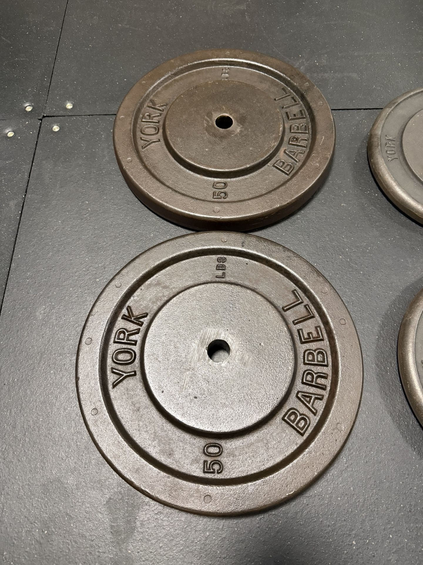 Vintage York Barbell Standard Weight Plates - photo 2
