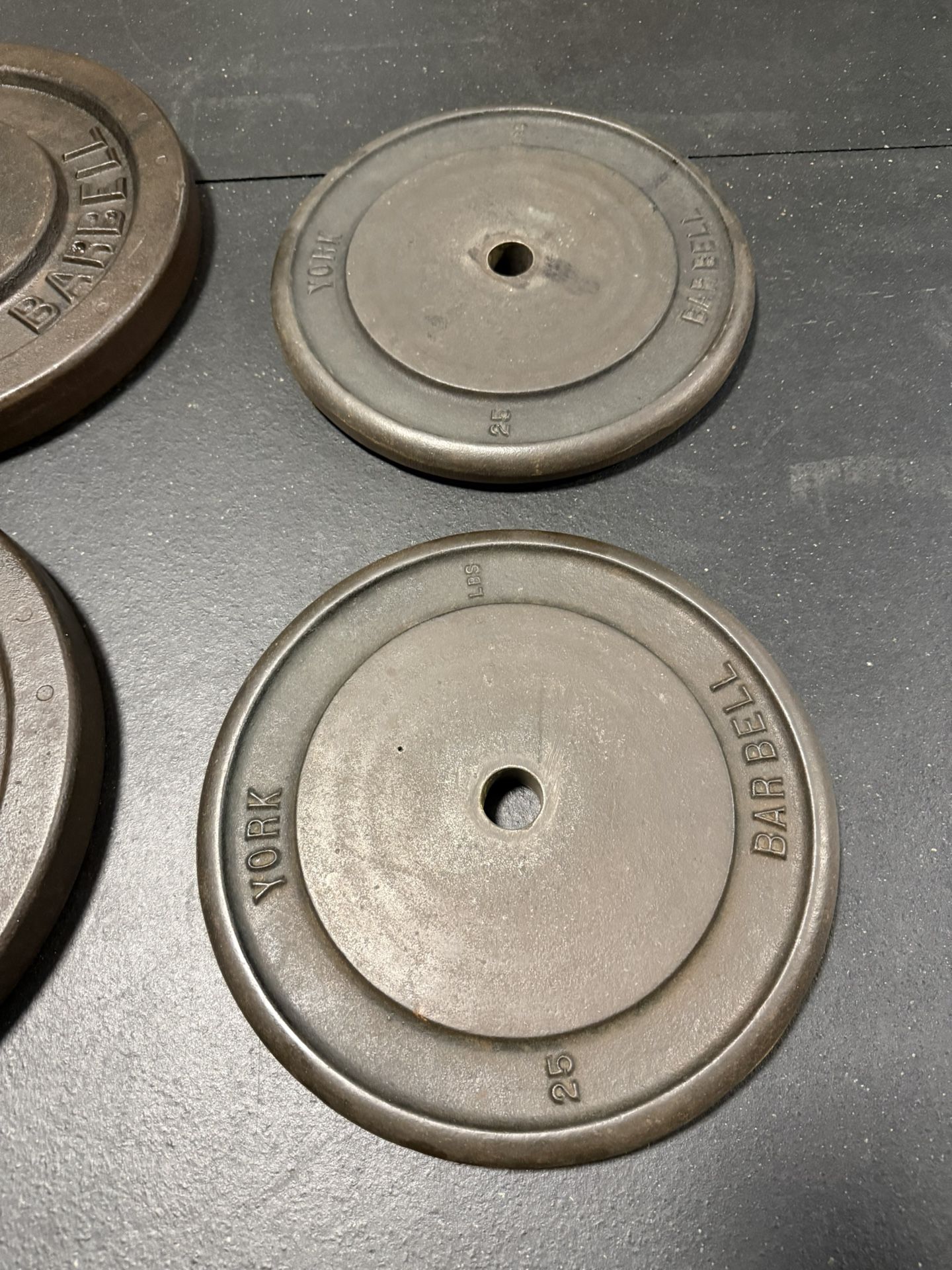 Vintage York Barbell Standard Weight Plates - photo 3