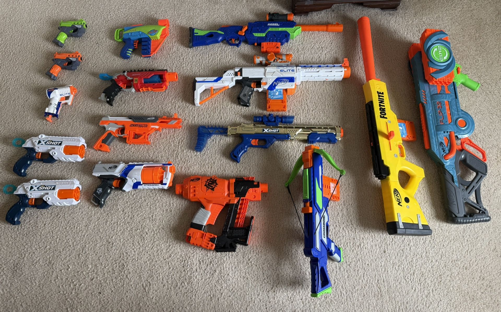 Entire Toy Nerf Gun Collection
