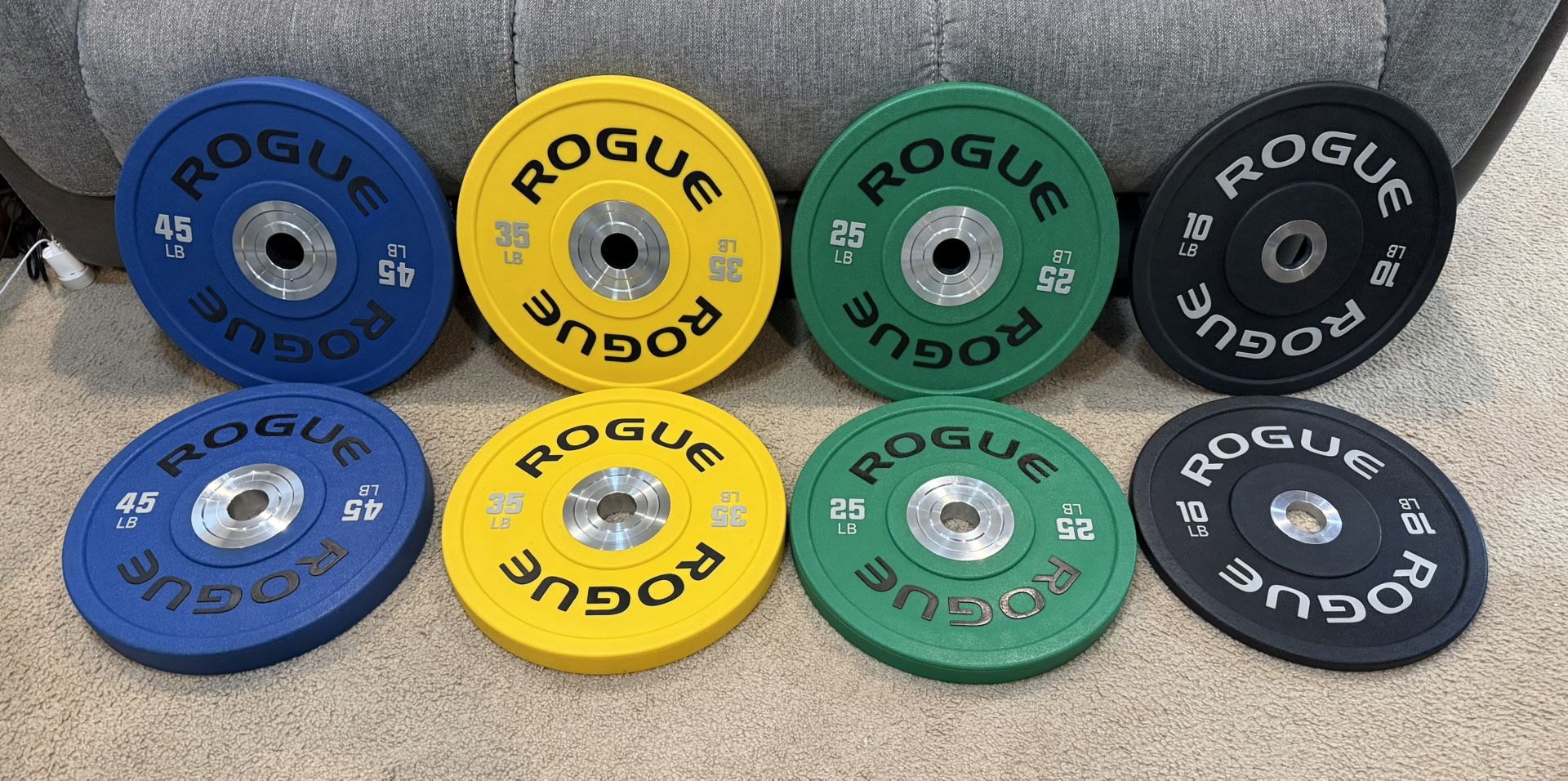 Rogue Fitness Urethane Olympic Bumper Plate Set