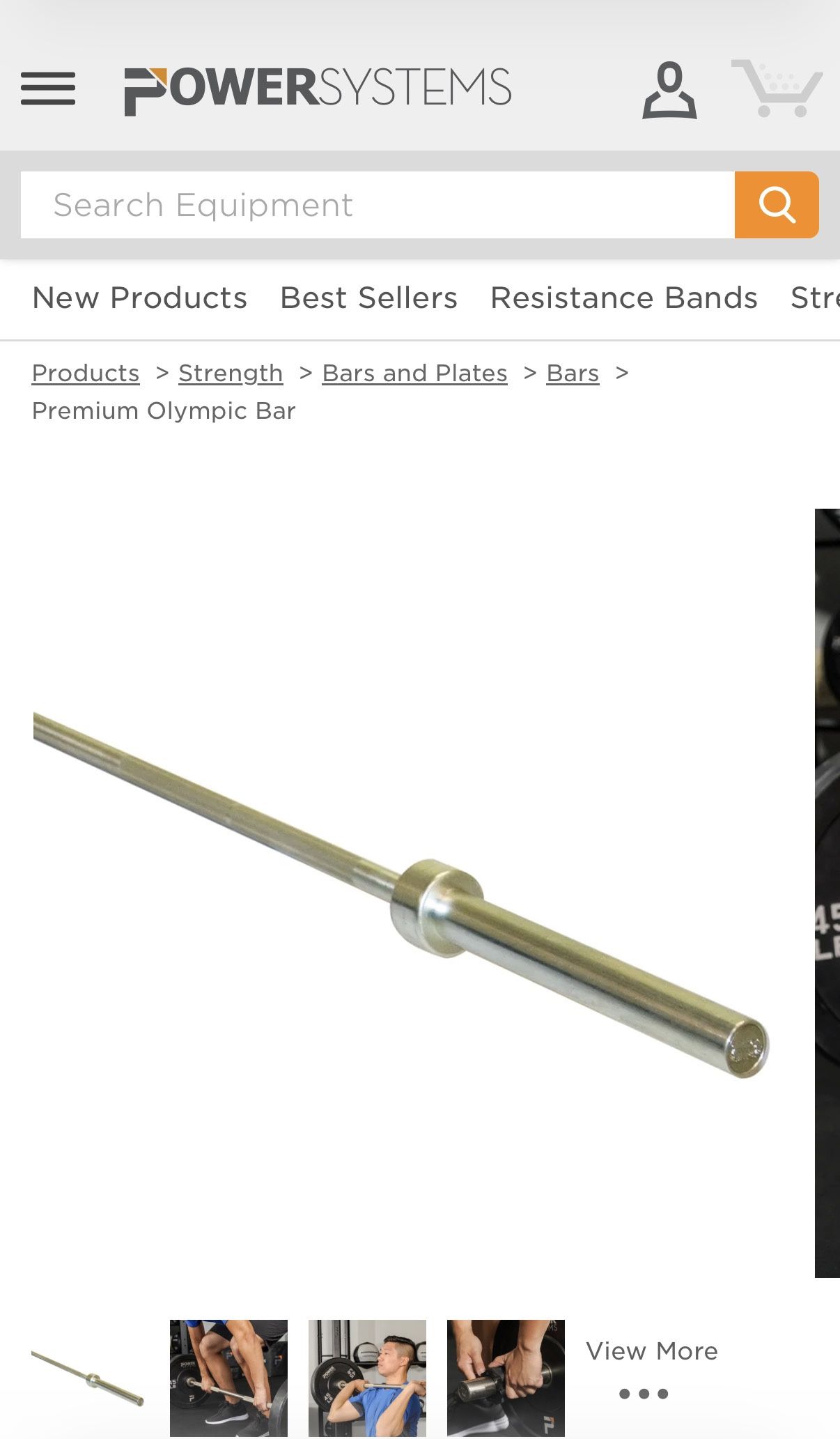 Power Systems Stainless Steel Olympic Weightlifting Barbell - photo 2