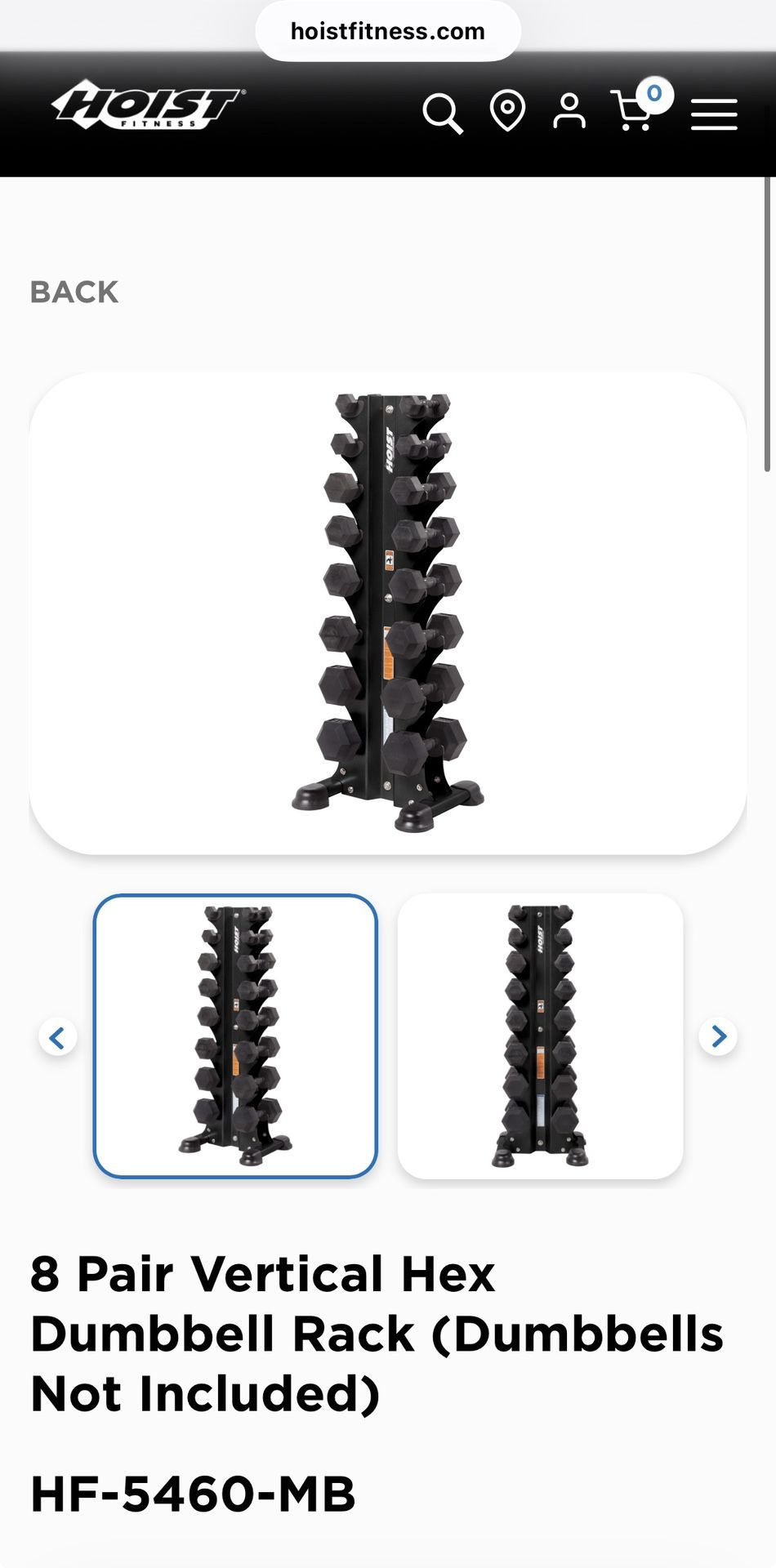 Hoist Commercial Vertical Dumbbell Rack - photo 2