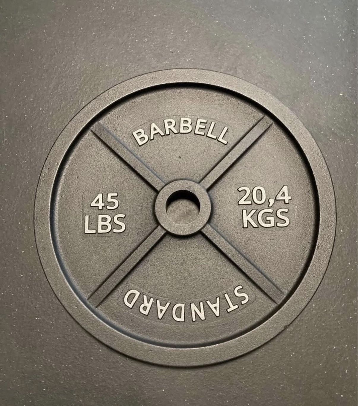 Rare DOUBLE SIDED Barbell Standard Olympic 45 Pound Weight Plate