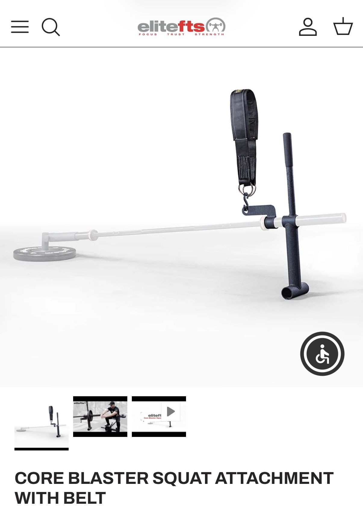 EliteFTS Core Blaster Belt Squat Attachments With New Belt - photo 2