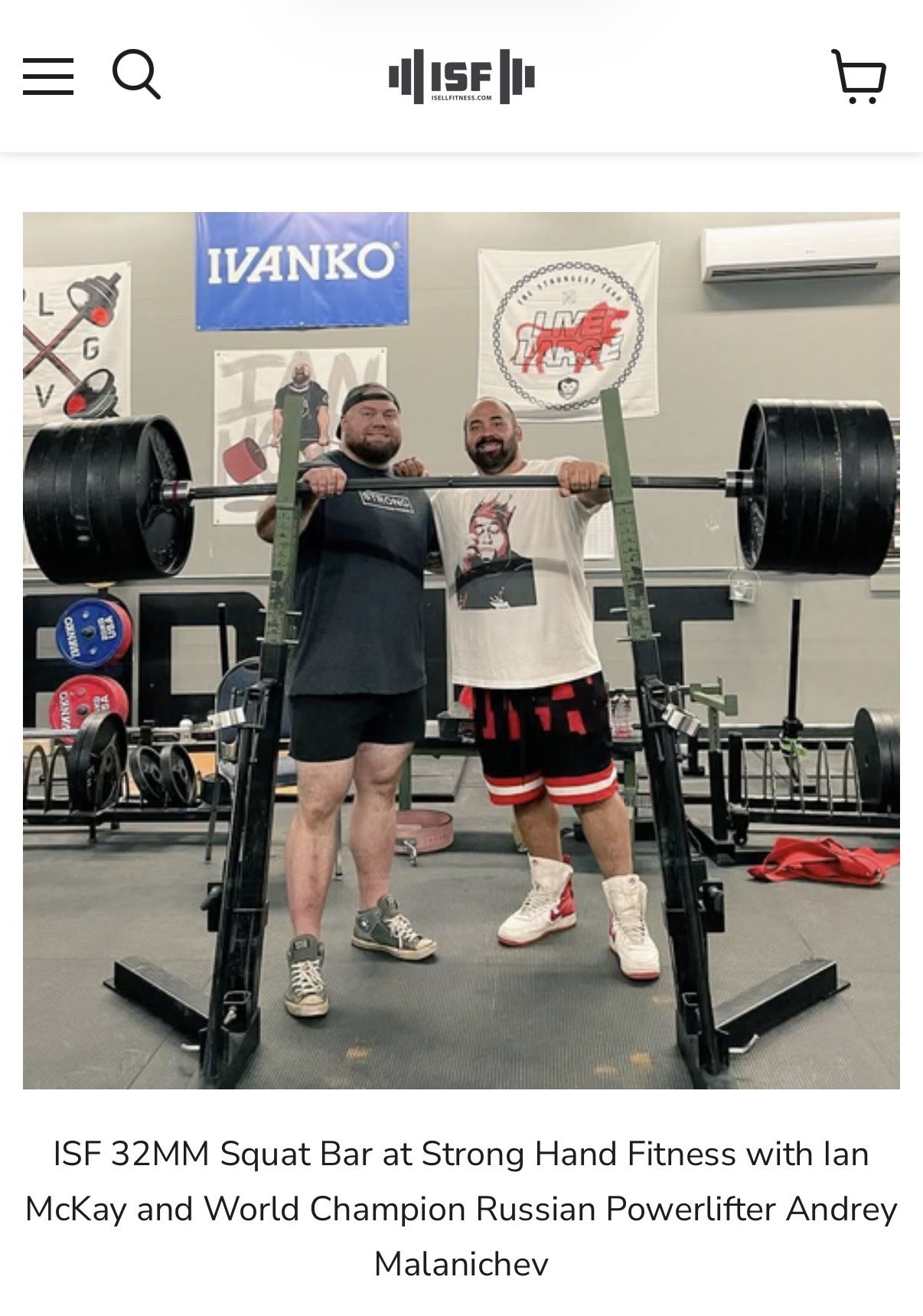 ISF Powerlifting Squat Olympic Barbell - photo 5