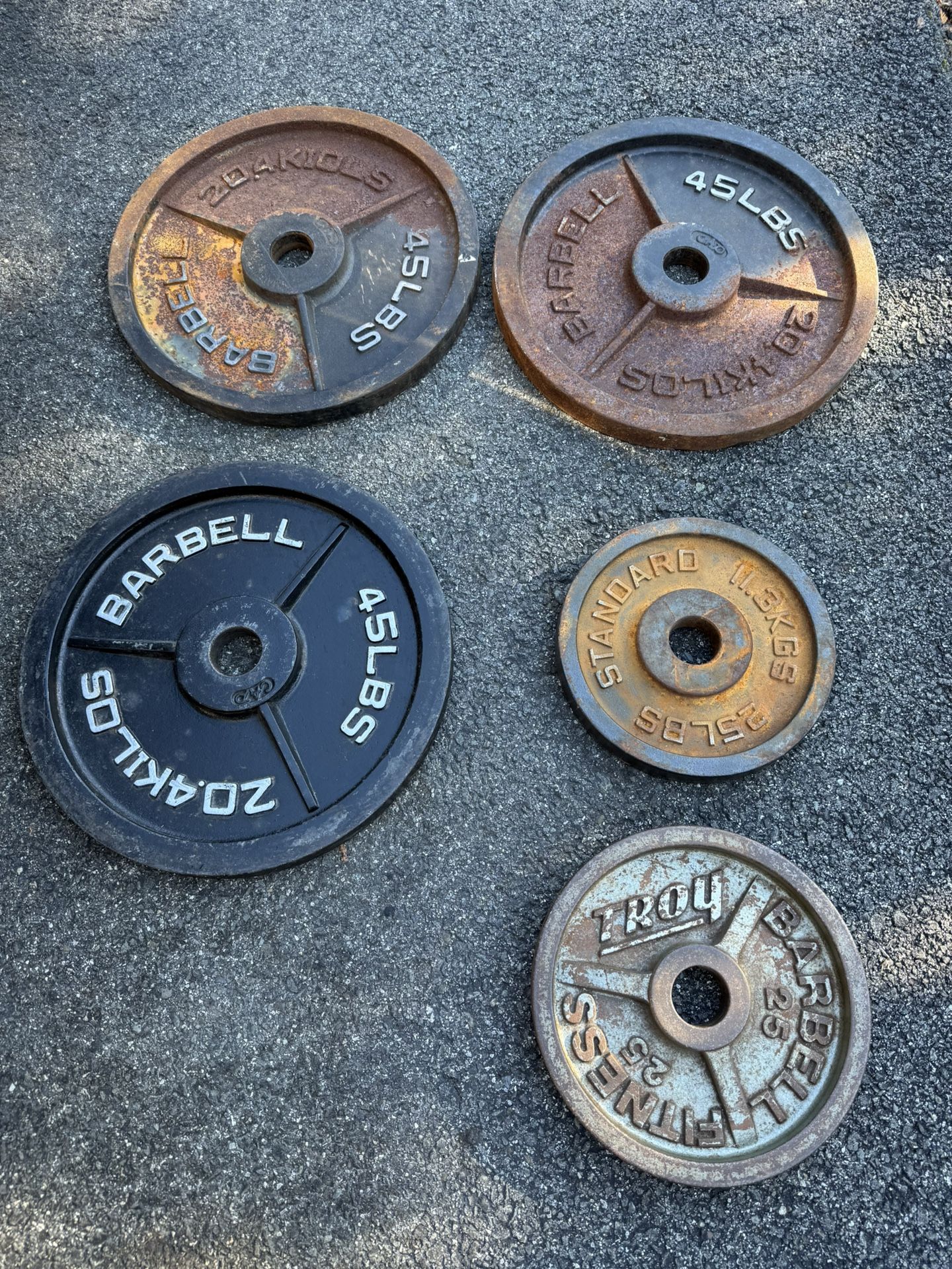 Single Olympic Weight Plates And Dumbbells $1 A Pound
