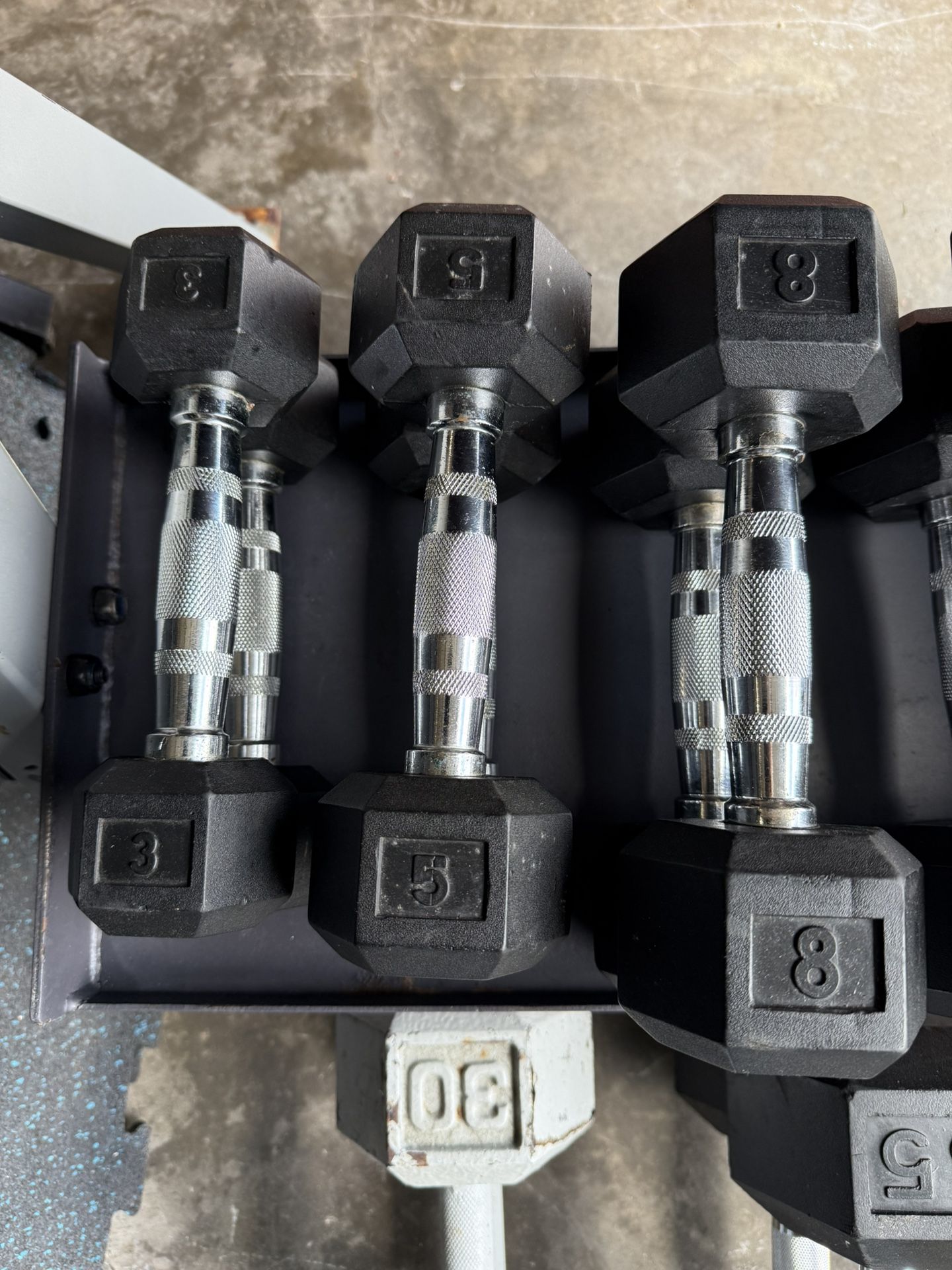 Rubber And Steel Hex Dumbbells - photo 2