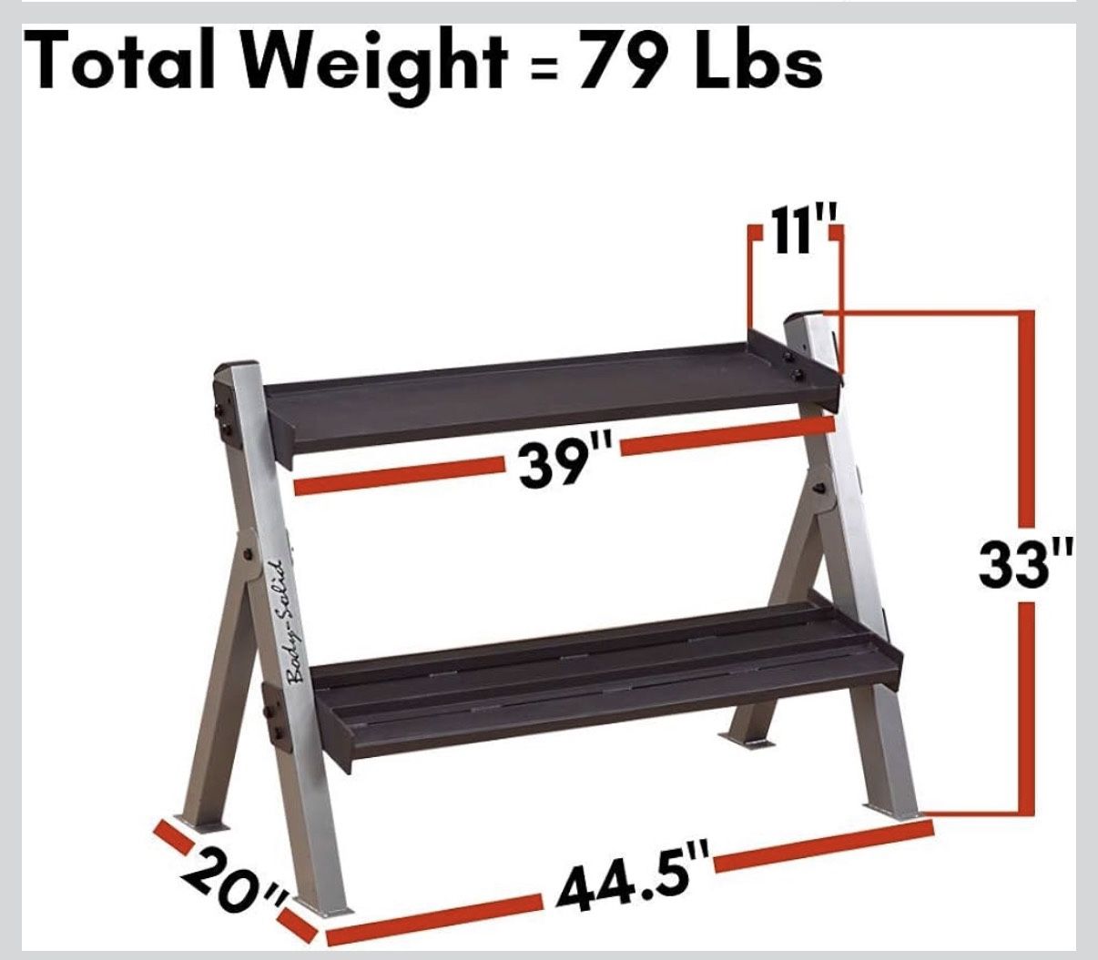 Body Solid Dumbbell And Kettlebell Storage Rack - photo 3