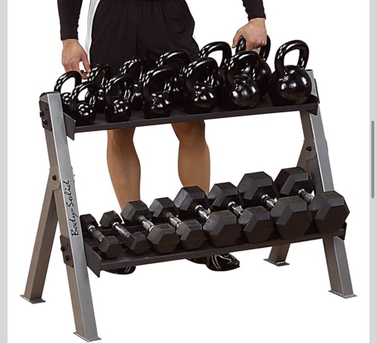 Body Solid Dumbbell And Kettlebell Storage Rack - photo 4
