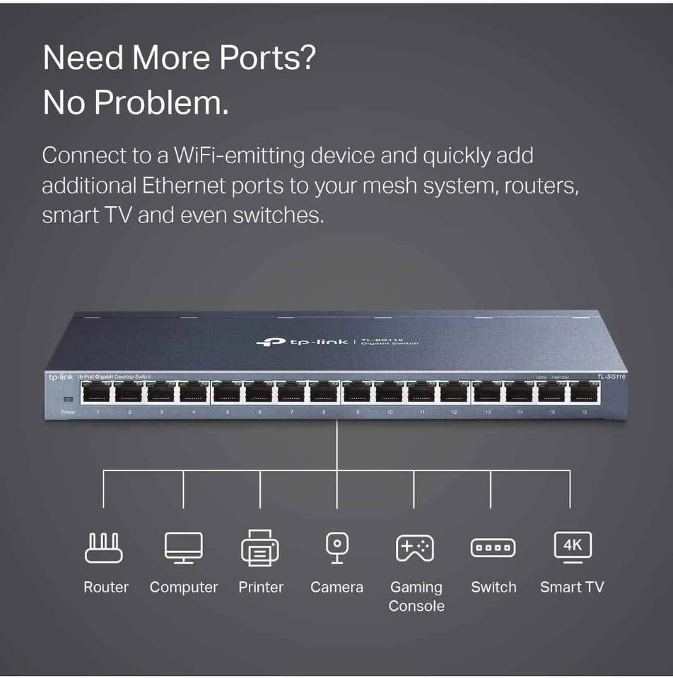 TP-Link 16 Port Gigabit Ethernet Network Switch - photo 5