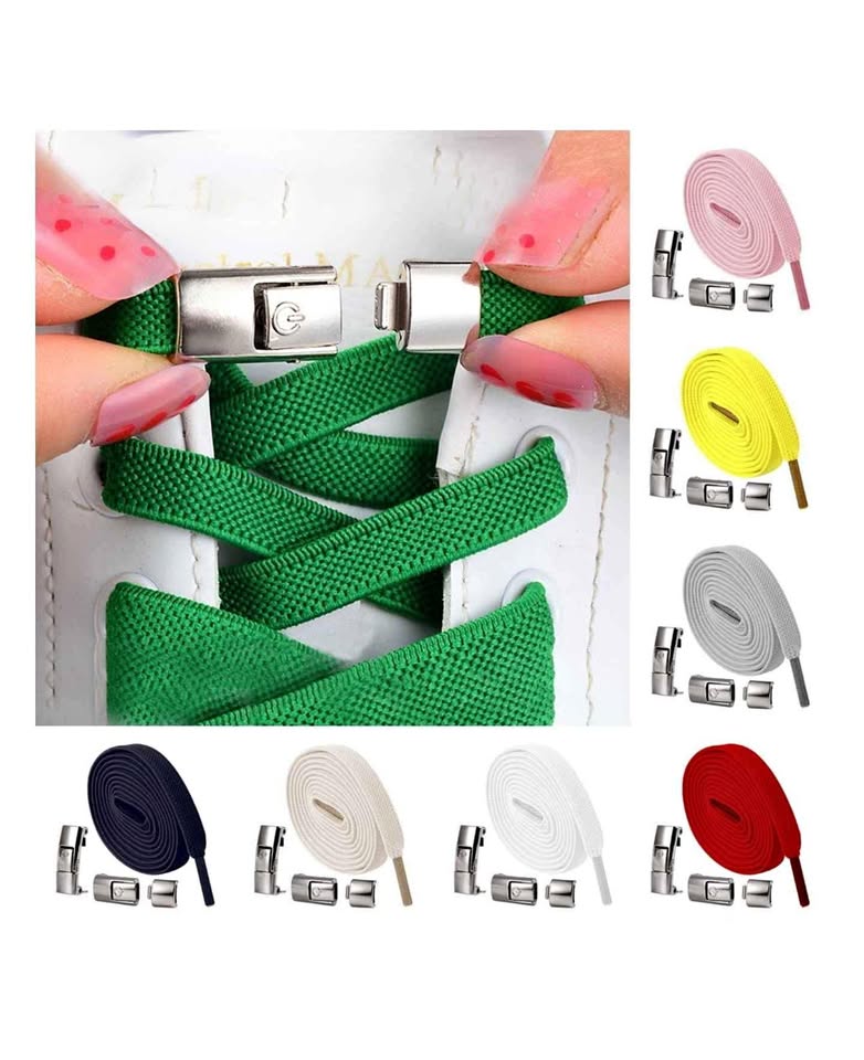 2Pcs No Tie Shoelaces Heavy Duty Quick Release