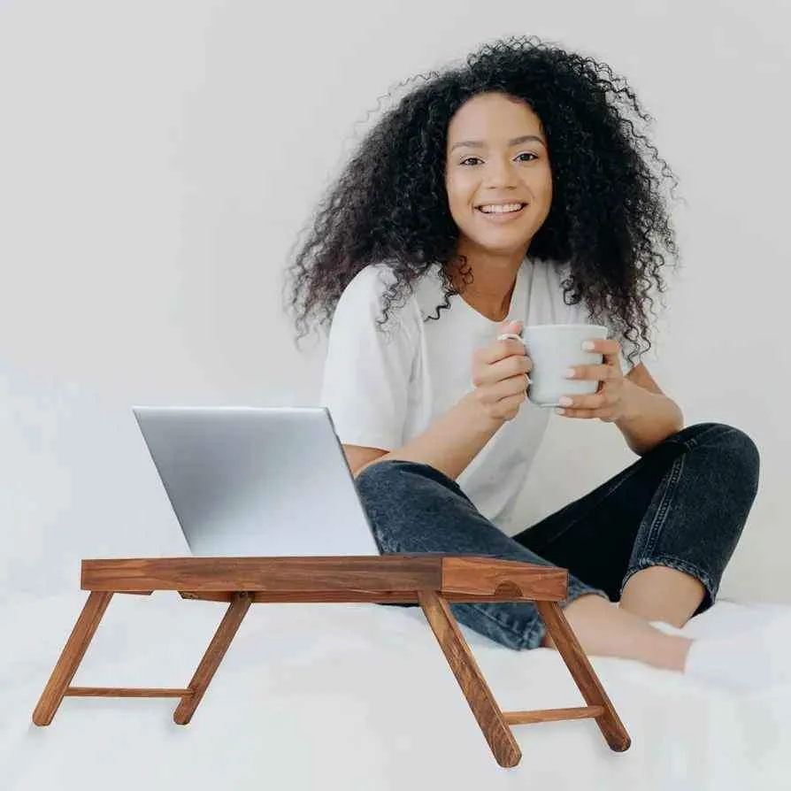 Home Basic Pine Bed Tray With Folding Legs image indicator(2)