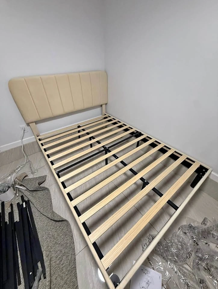 Beige/Cream Bed frame only