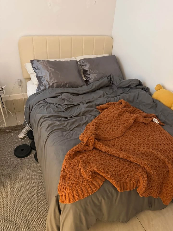 Beige/Cream Bed frame only - photo 2