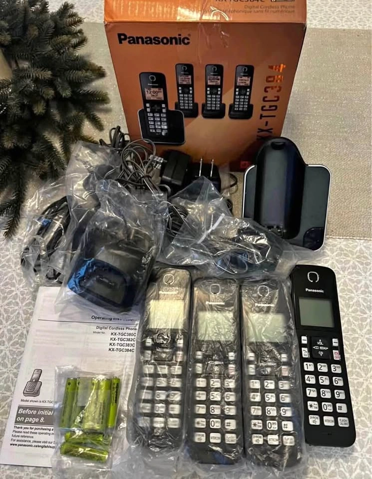 Panasonic Cordless Phone 4 Handsets w/ Call Block