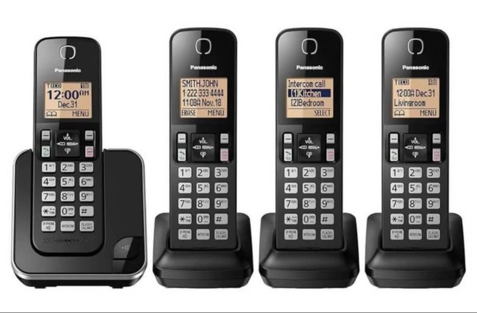 Panasonic Cordless Phone 4 Handsets w/ Call Block - photo 2