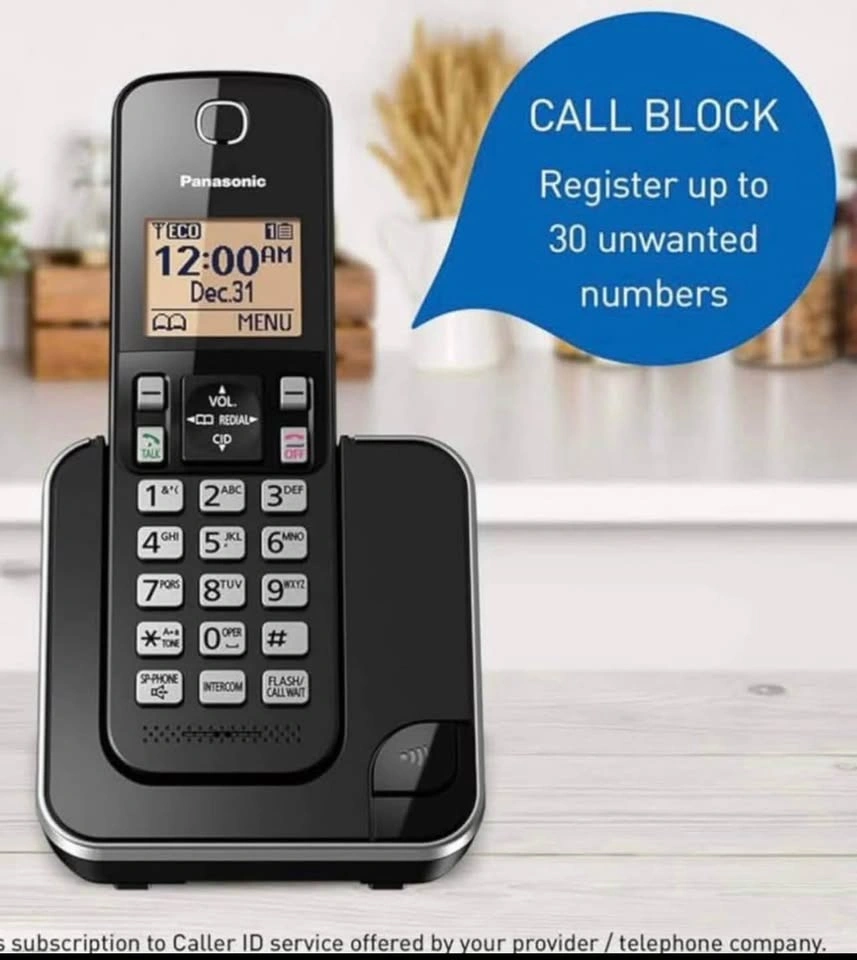 Panasonic Cordless Phone 4 Handsets w/ Call Block - photo 5