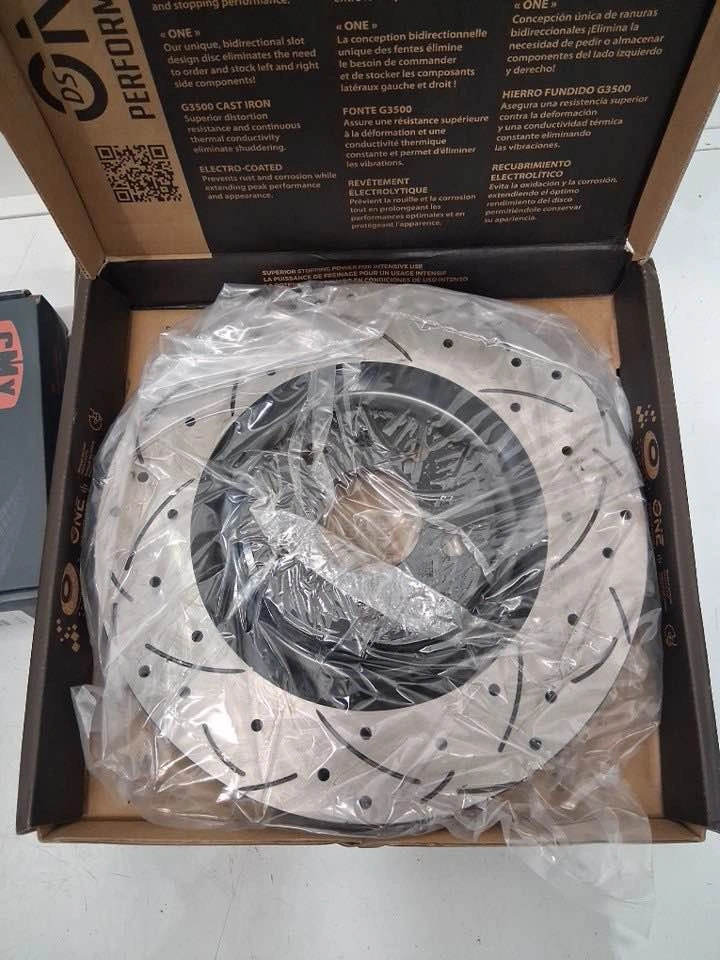 Audi Rear Brake Kit DS1-DS8349 Drilled Slotted Rotors Pads - photo 3