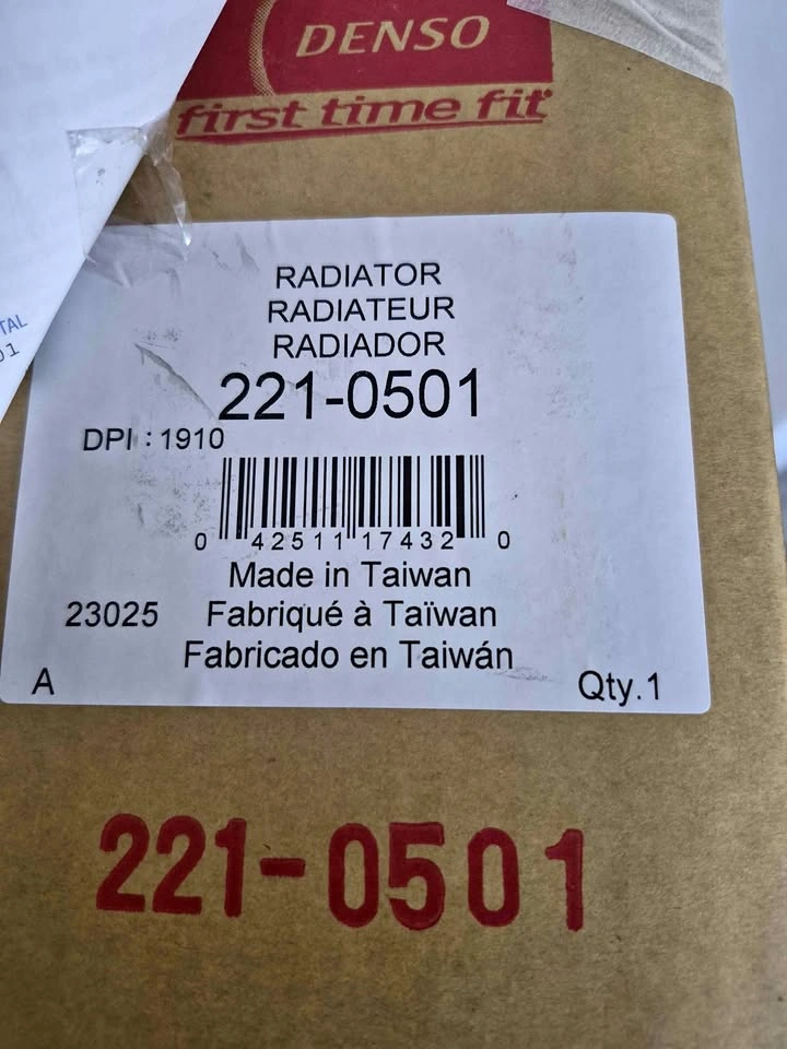 Denso 221-0501 Radiator