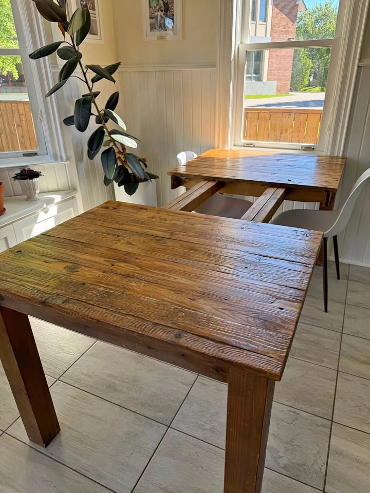 West Elm Extendable Solid Wood Farm Dining Table & Bench - photo 2